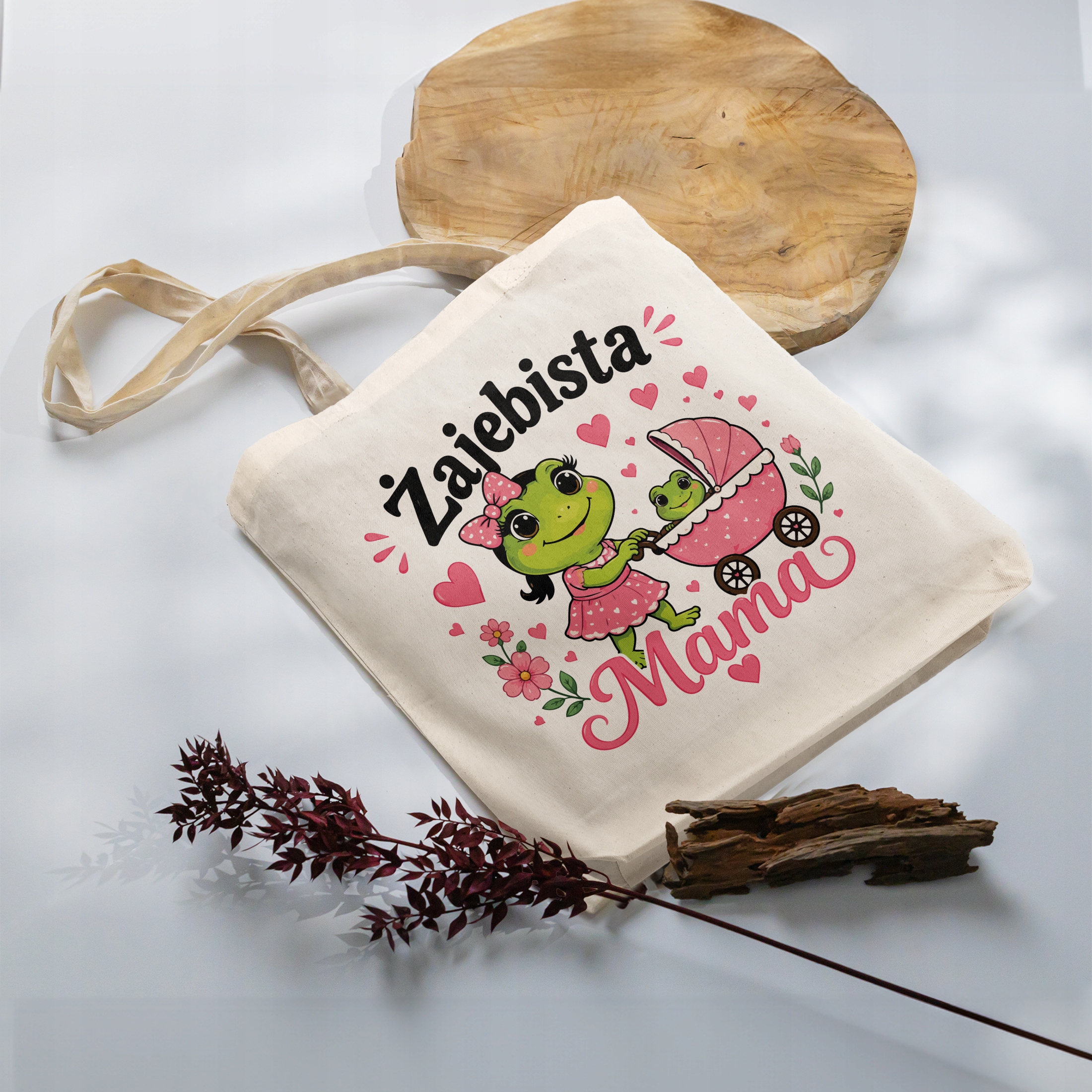 Prezent na Dzień Matki torba bawełniana premium dla mamy idealny prezent