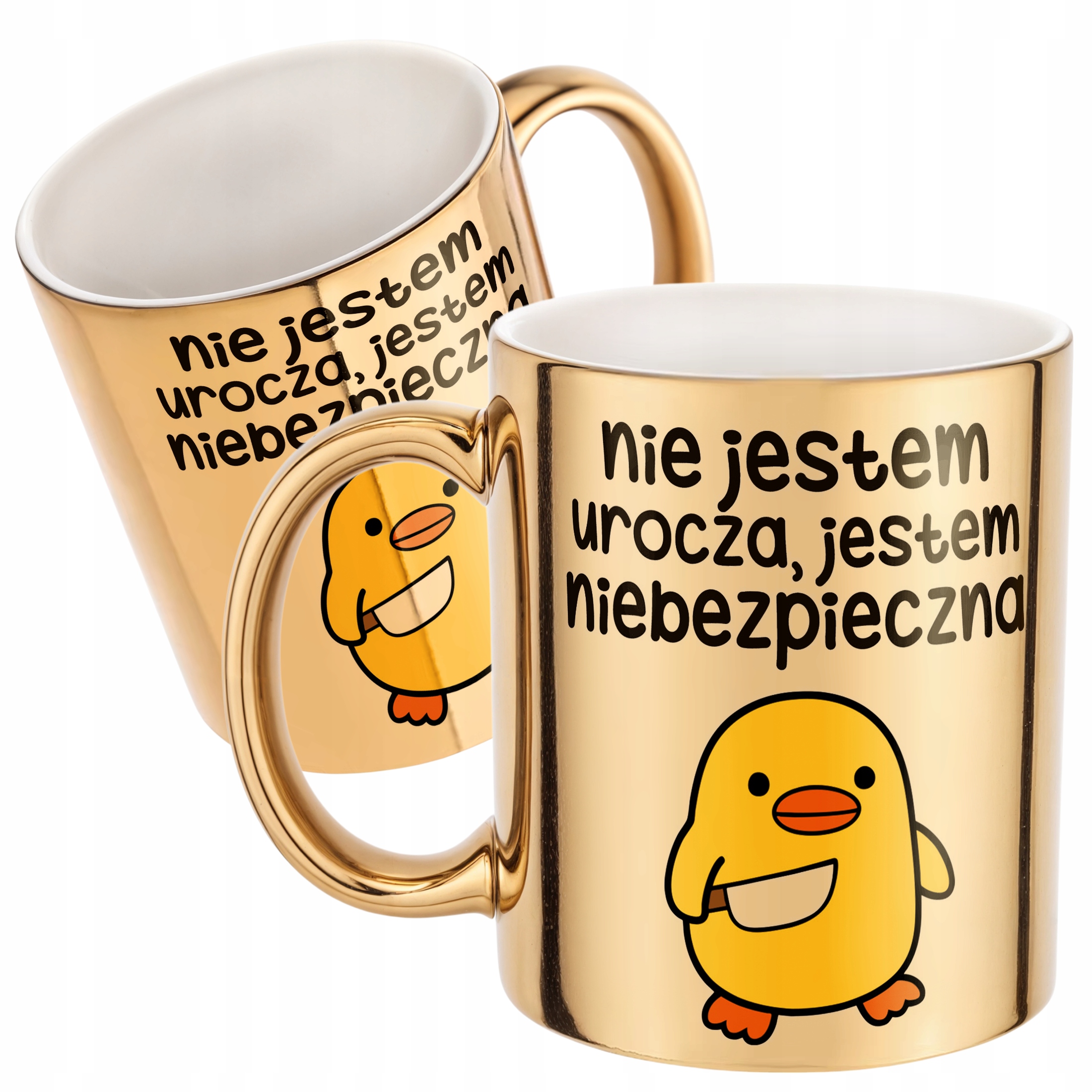 Złoty Kubek Nie Jestem Urocza Śmieszny Zabawny Prezent