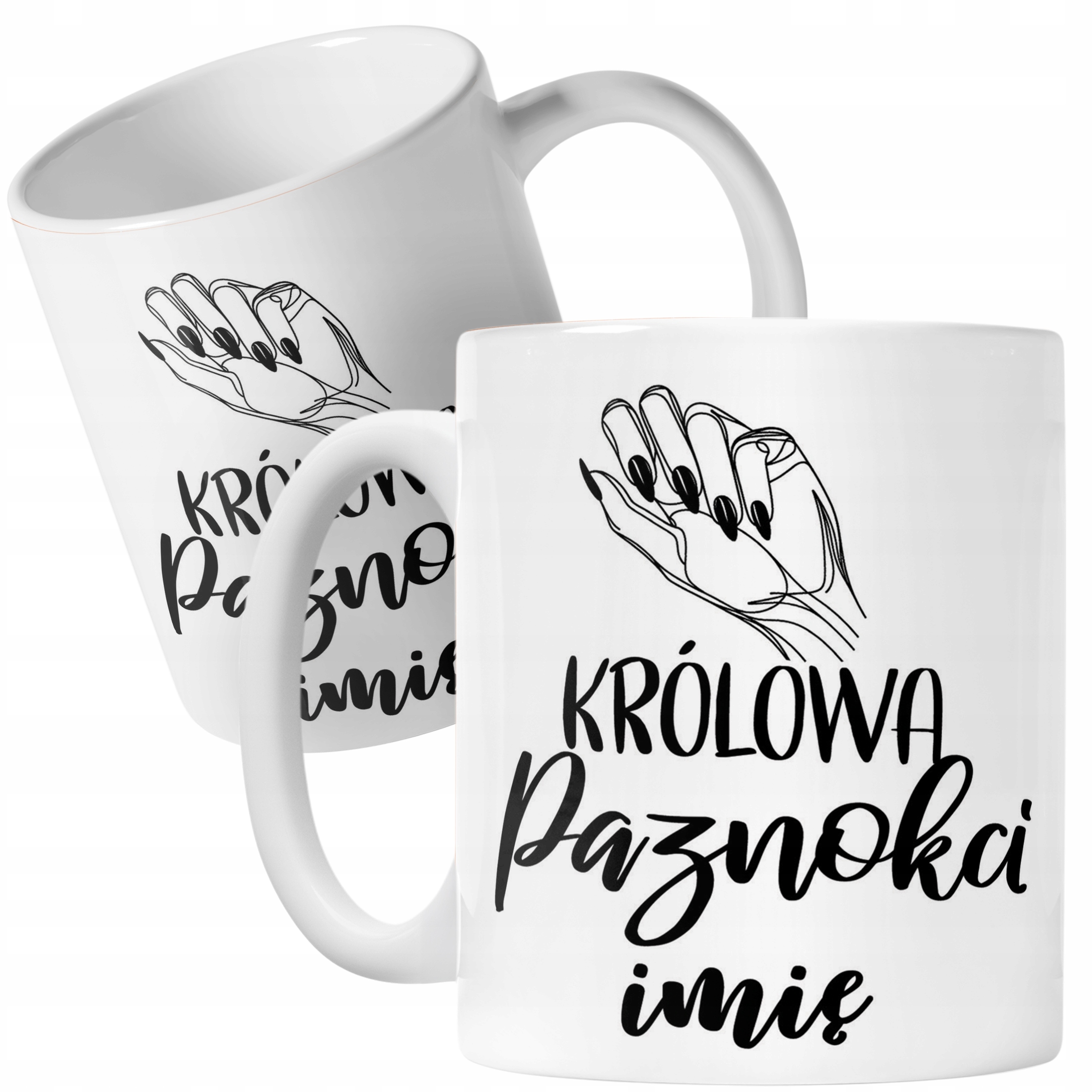 Kubek Ceramiczny Personalizowany Królowa Paznokci Dla Stylistki Prezent