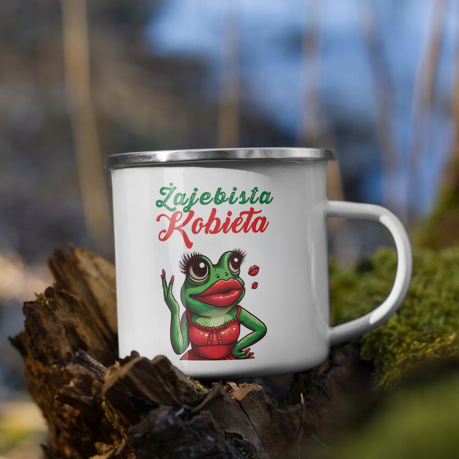 Emaliowany Kubek Garnuszek Dzień Kobiet Dla Kobiety Prezent Upominek