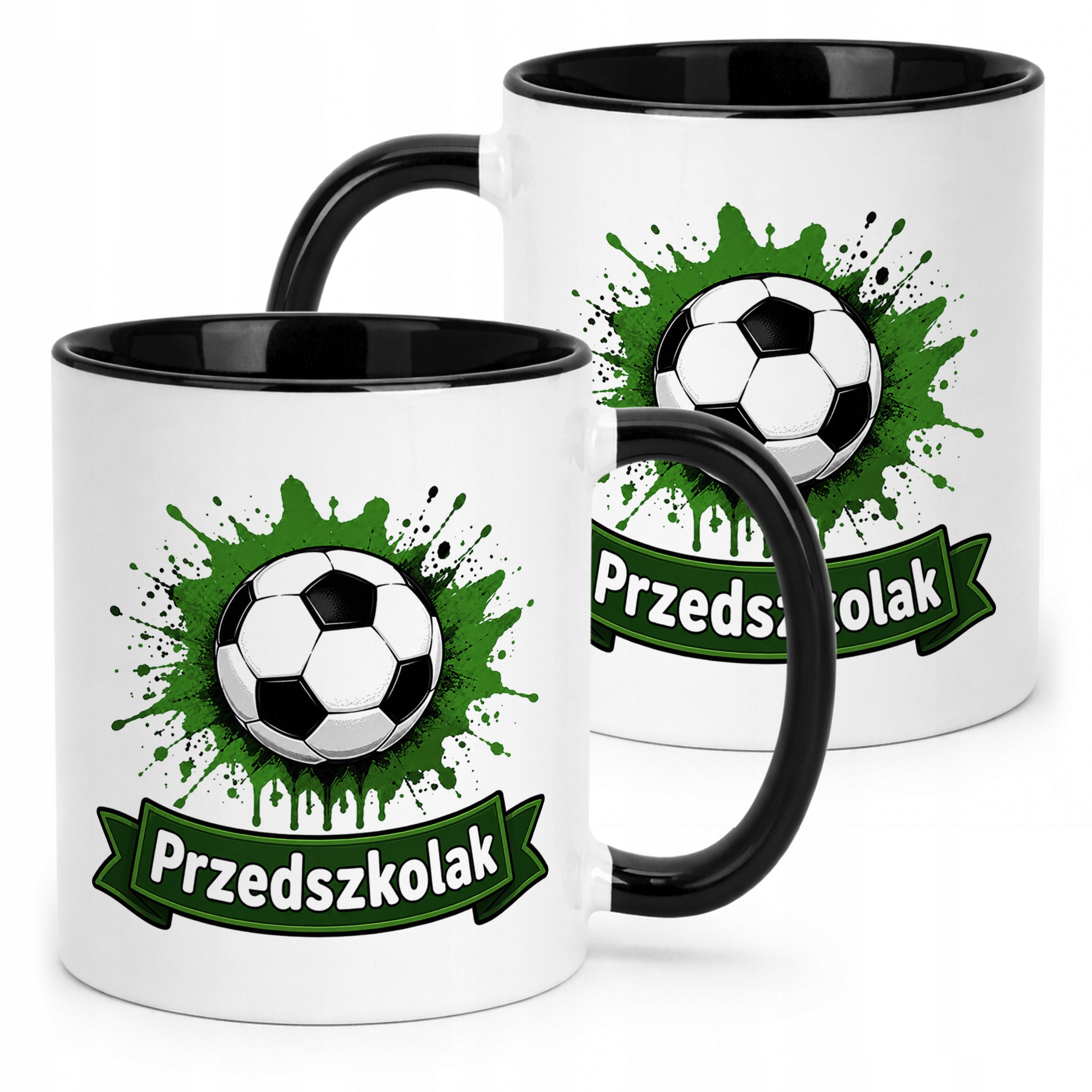 Kubek Czarny z nadrukiem Przedszkolak Szkoła Dla Dzieci Prezent