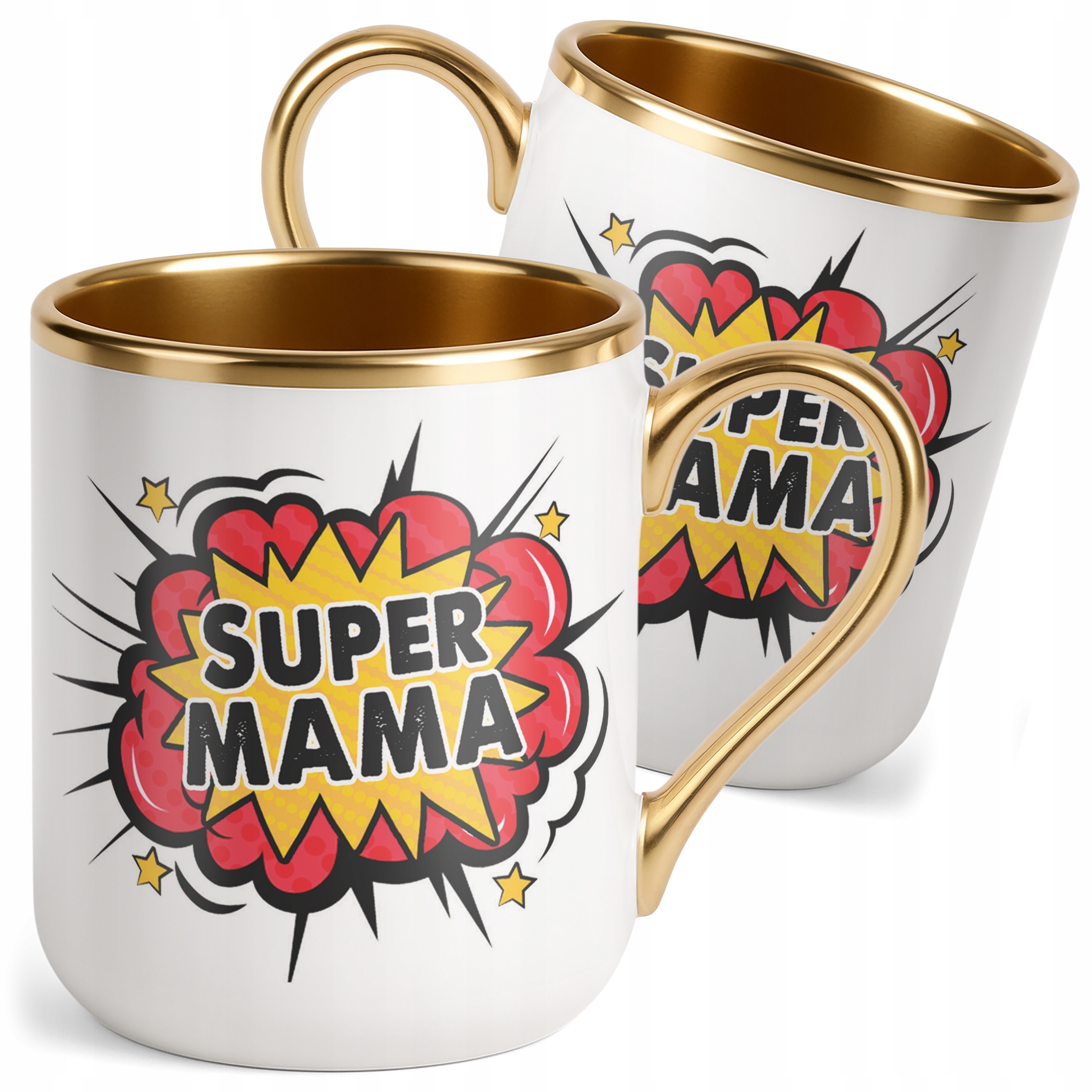 Kubek Premium Złoty Dzień Matki Dla Mamy Prezent Upominek Super Mama