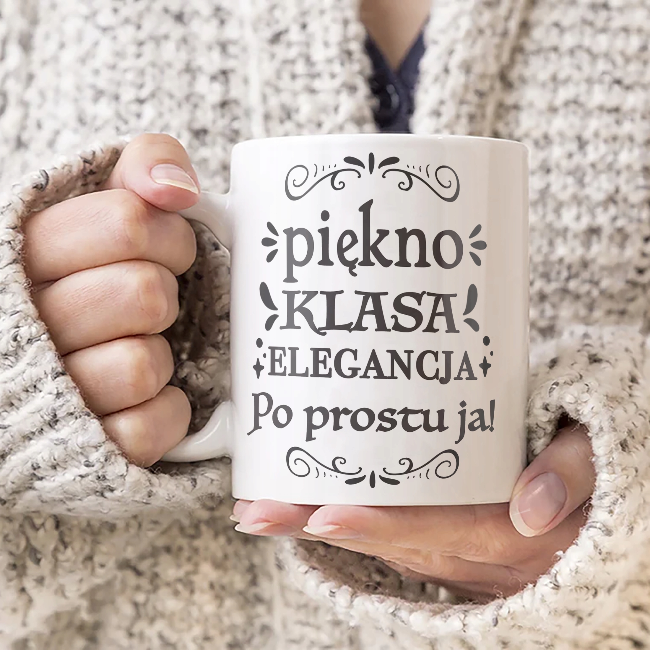 Zestaw Kubek + Torba Dzień Kobiet Prezent Upominek Piękno Klasa Elegancja
