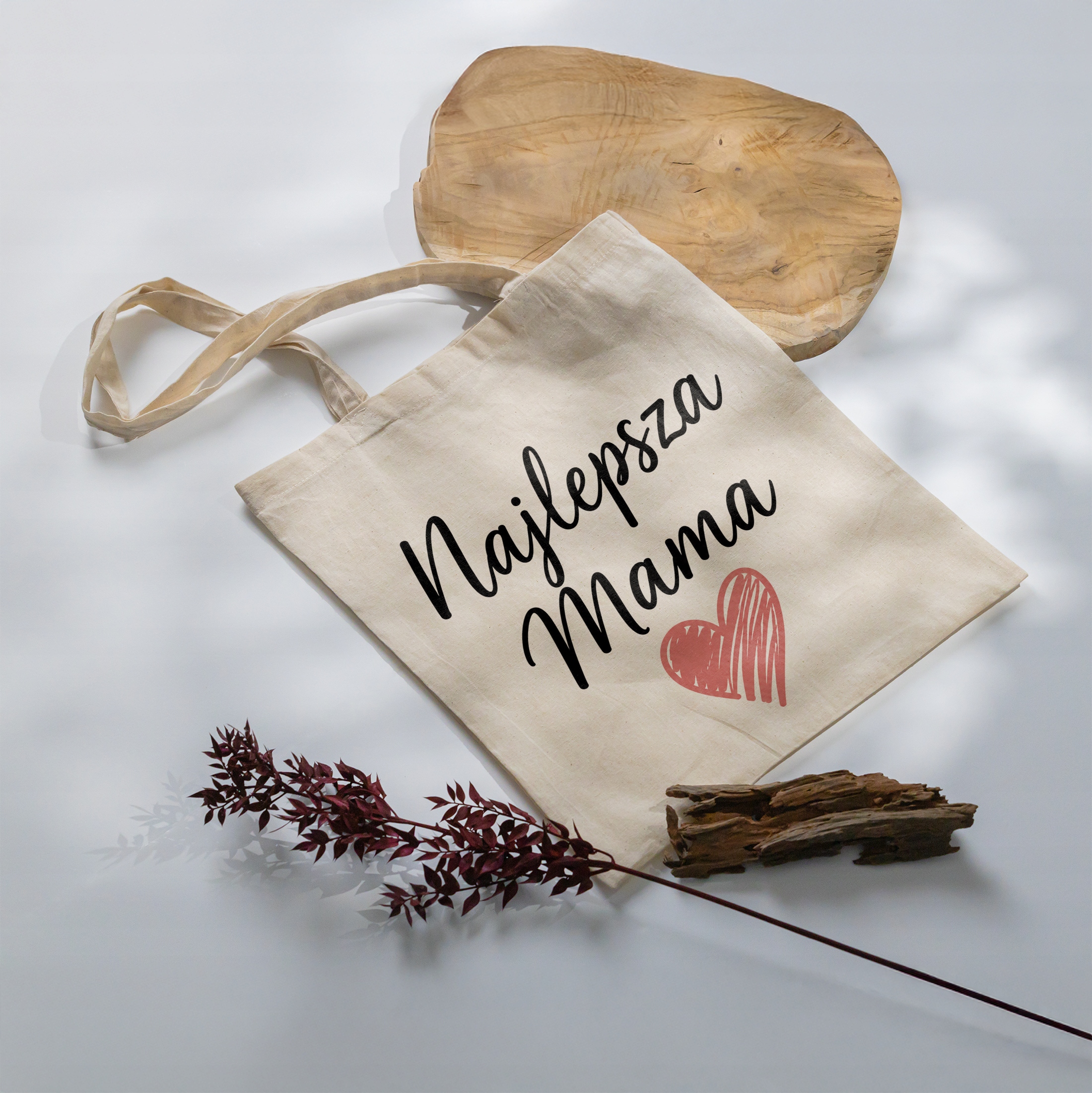 Prezent na Dzień Matki torba bawełniana dla mamy zakupowa torba dla mamy