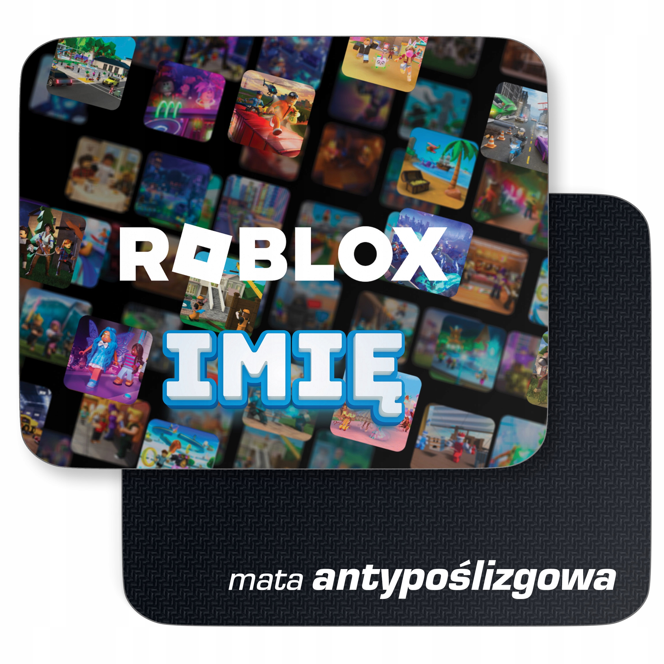 Podkładka pod mysz 22×18 cm personalizowana Roblox dla gracza z imieniem