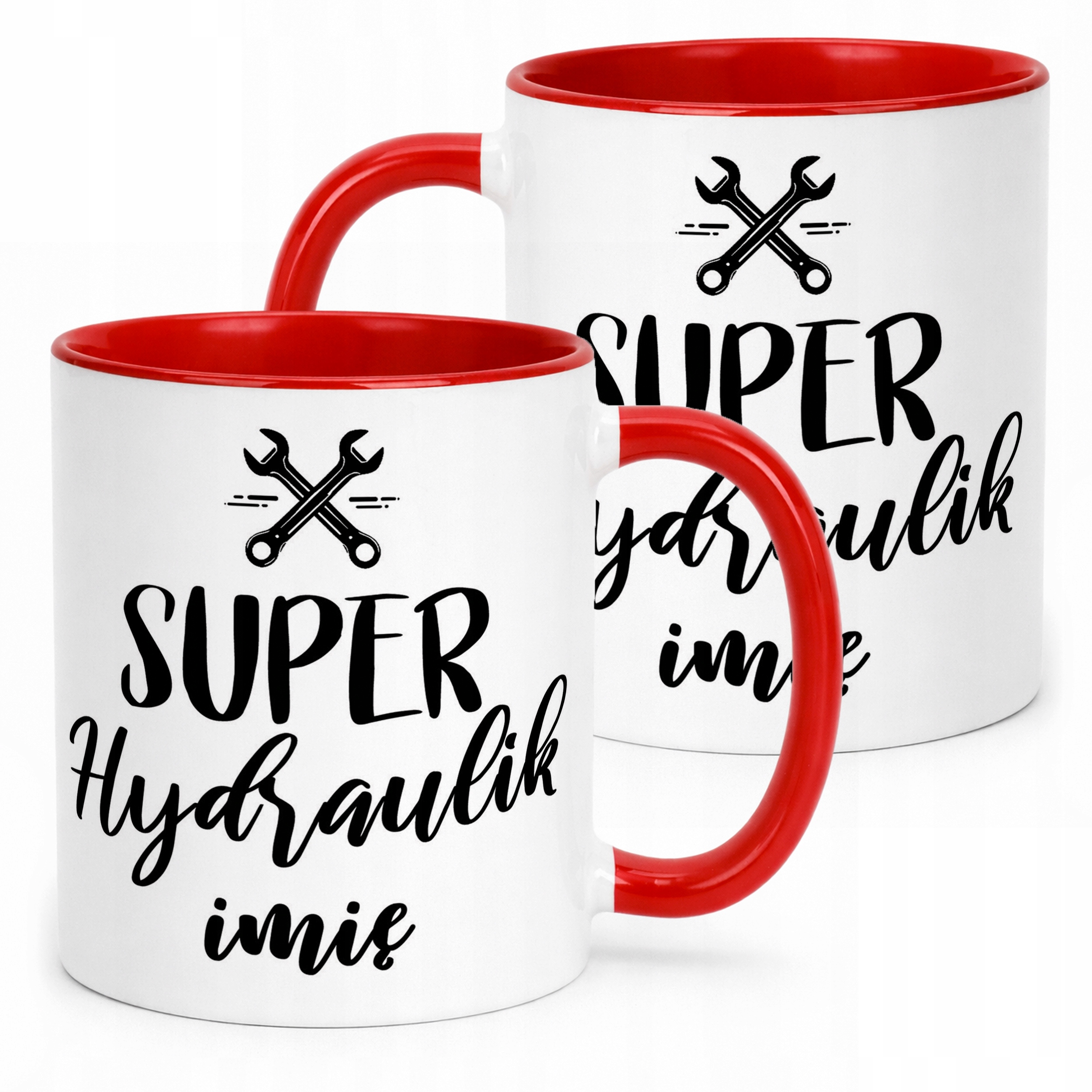 Kubek Czerwony Personalizowany Super Hydraulik Prezent Upominek