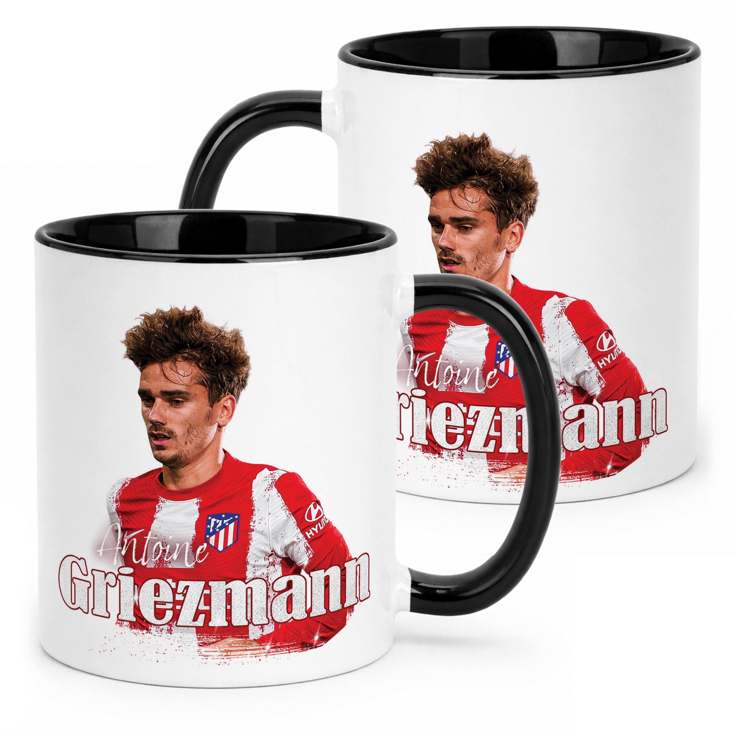 Kubek Czarny Antoine Griezmann dla kibiców Atlético Madryt Prezent