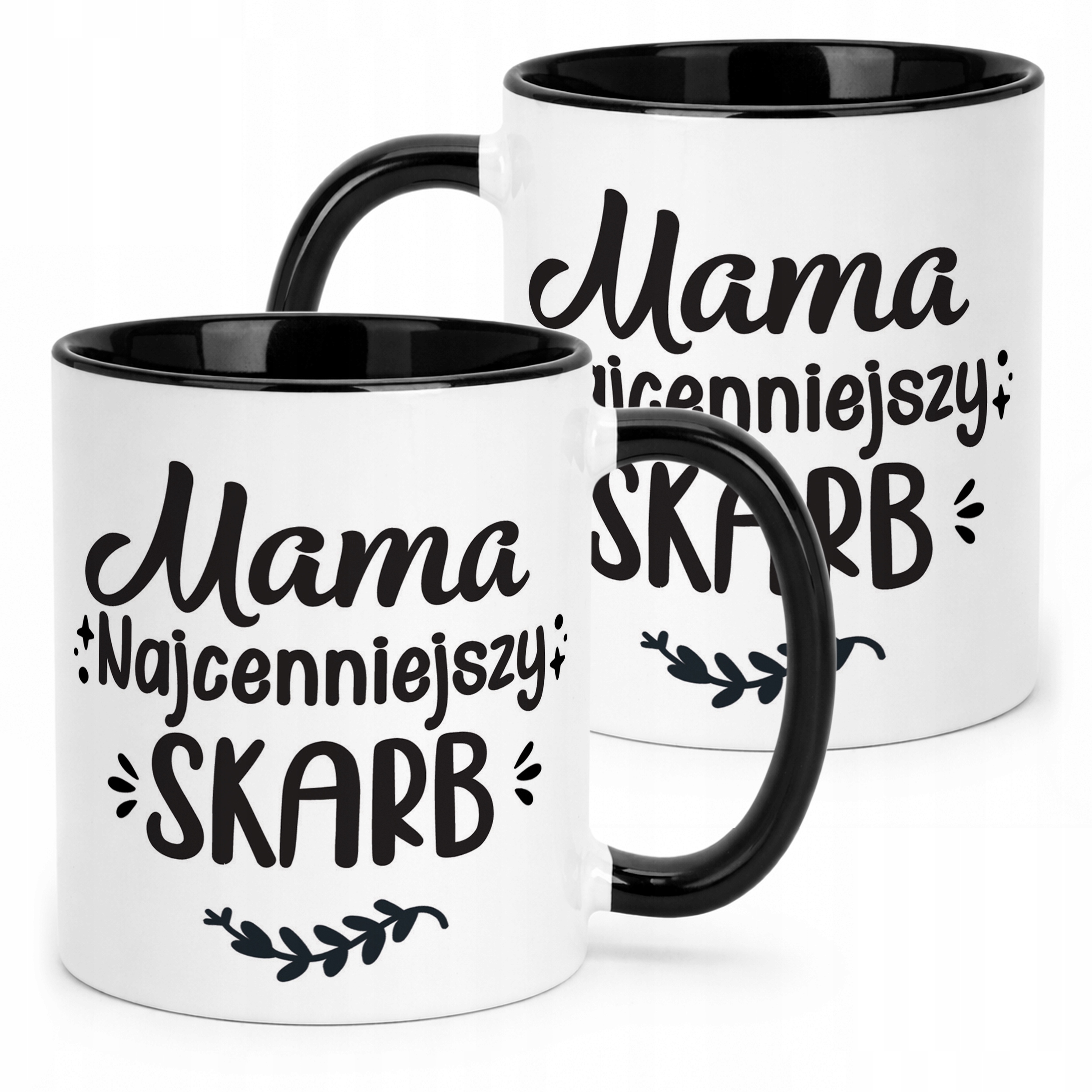 Kubek Czarny Dzień Matki Dla Mamy Prezent Mama Najcenniejszy Skarb