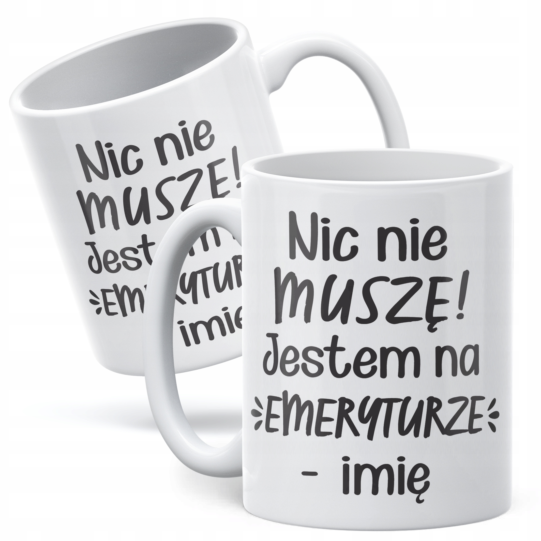 Kubek ceramiczny Personalizowany z okazji Emerytury Dla Emeryta Emerytki