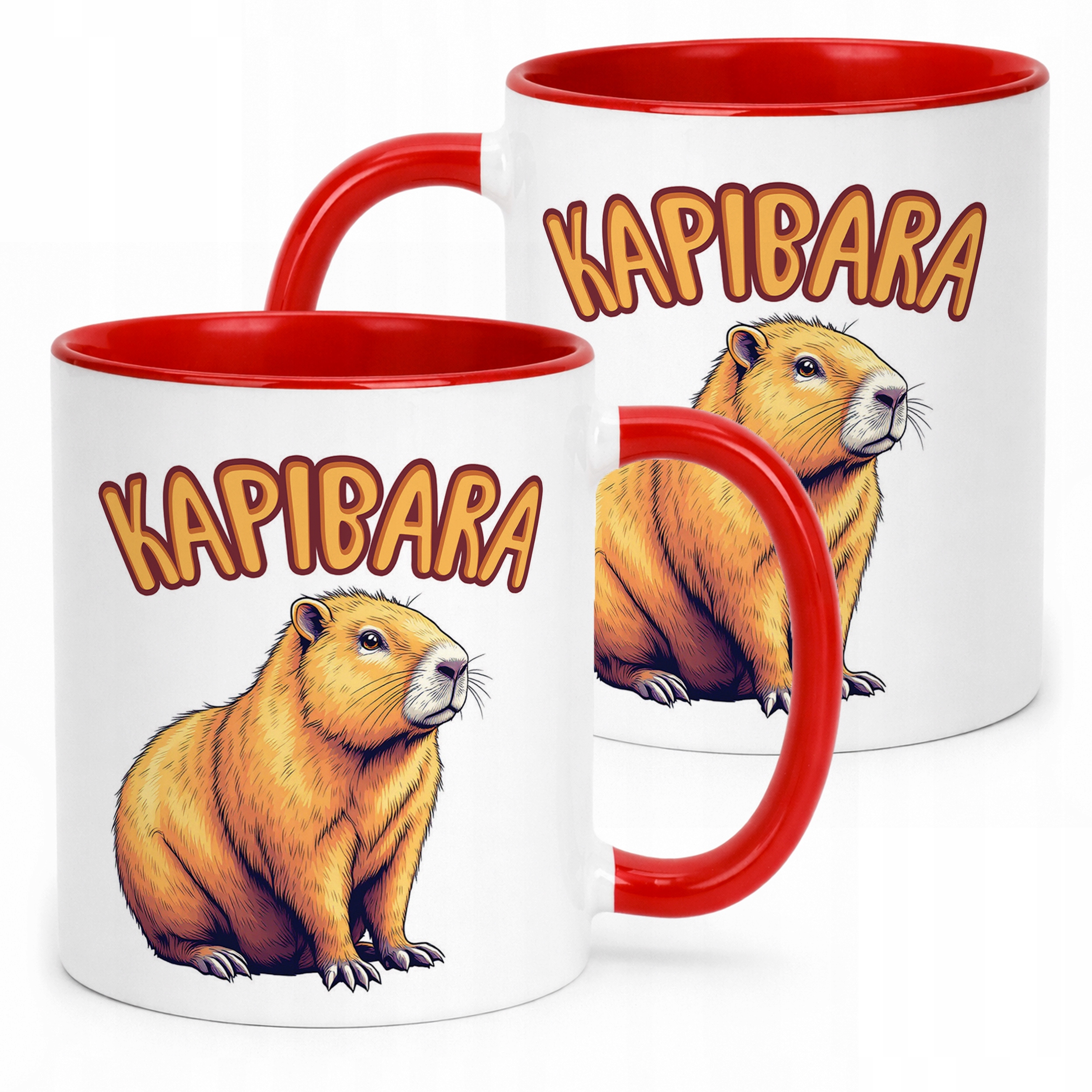 Kubek ceramiczny Kapibara Capybara Zwierzak Słodki Dla Dzieci Prezent