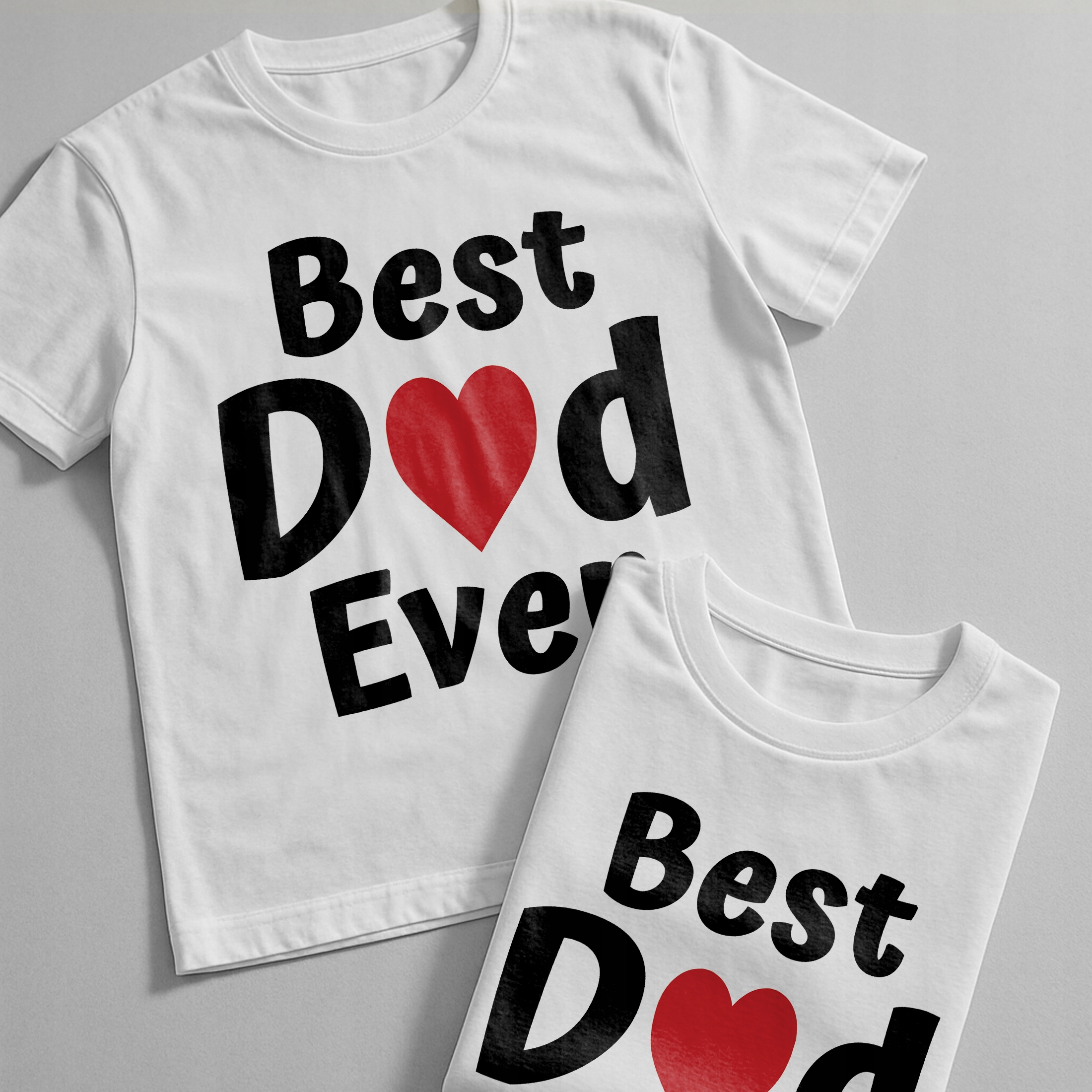 Koszulka biała męska Best Dad Ever Dzień Ojca Prezent