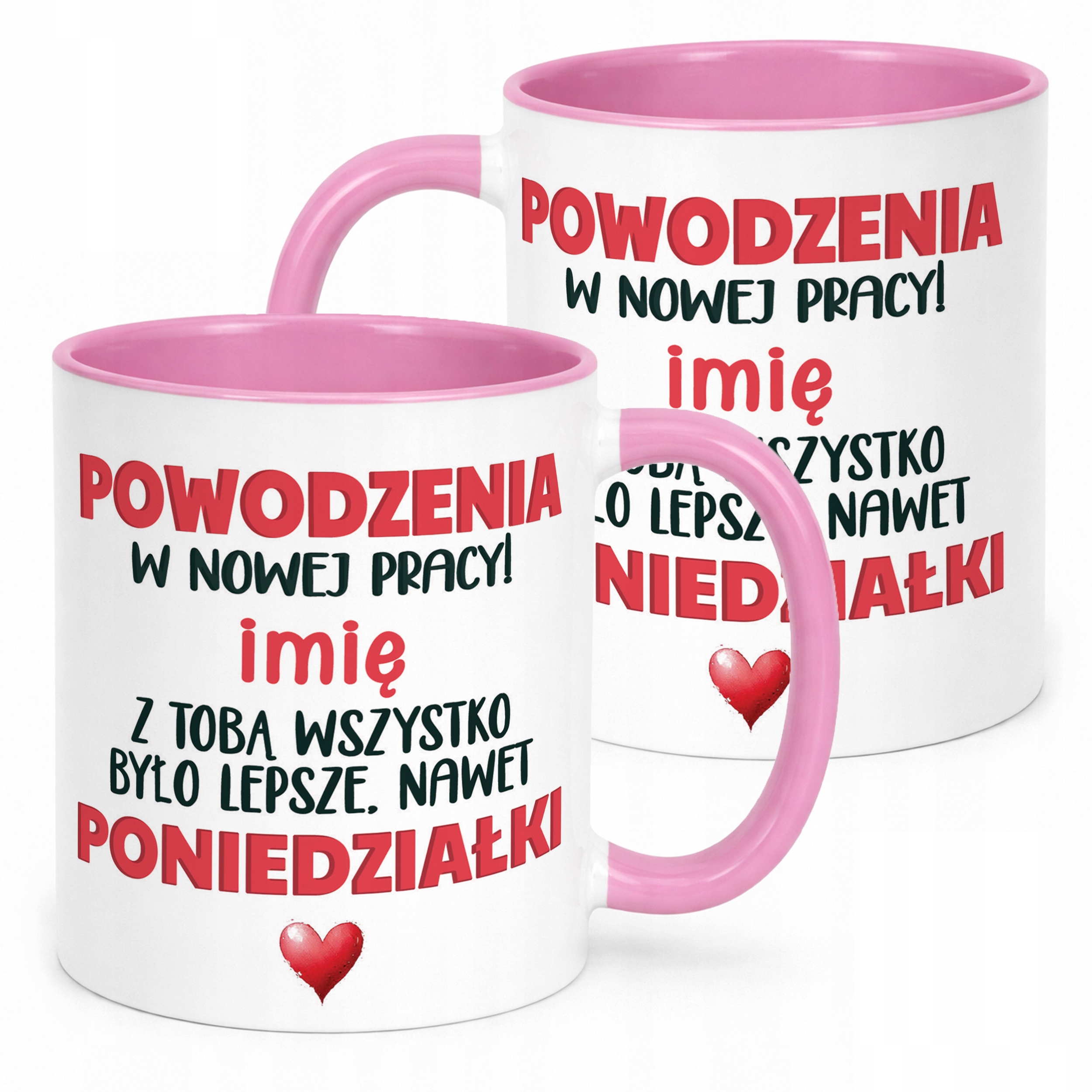 Kubek Różowy Personalizowany Pożeganie Odejście z Pracy Prezent