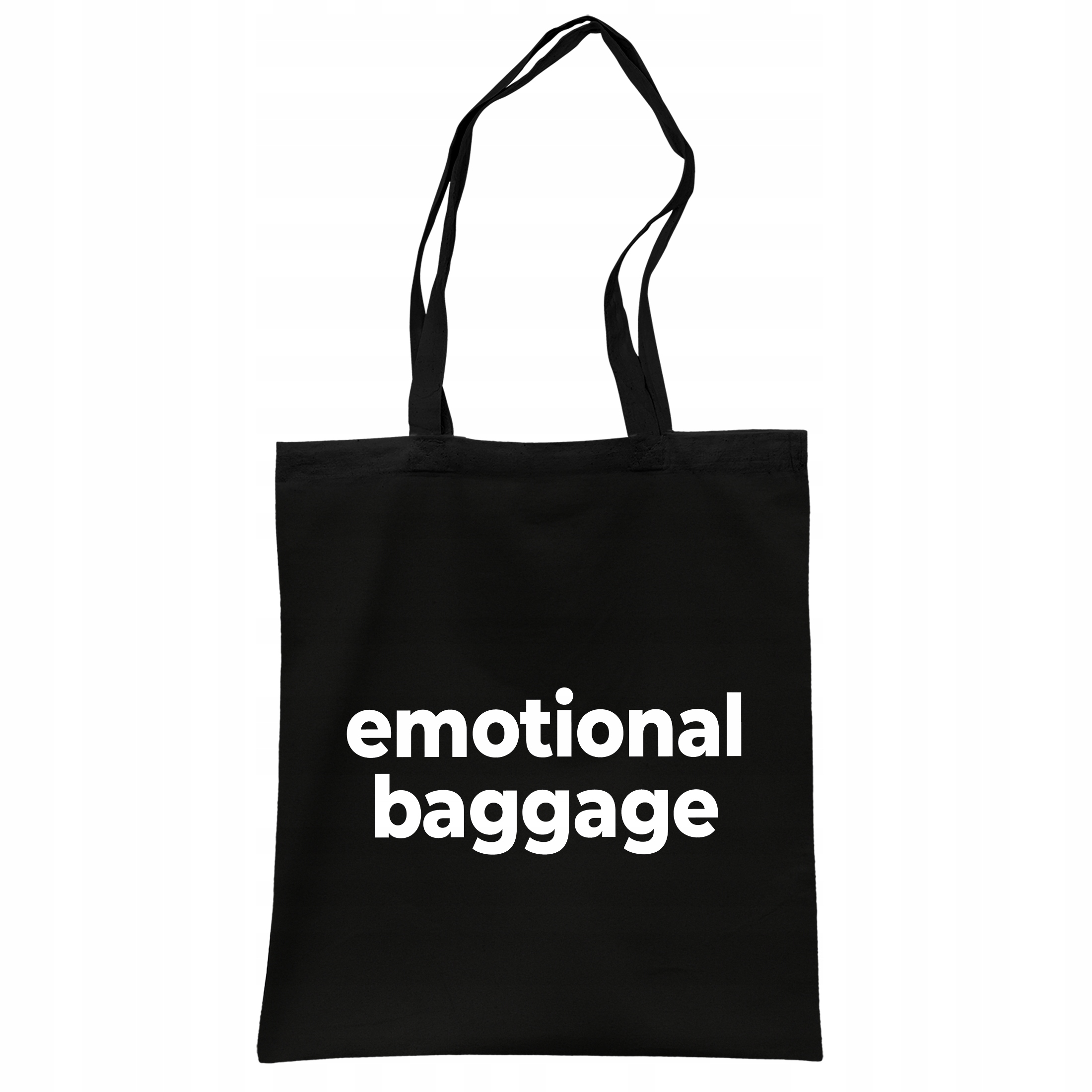 Torba bawełniana czarna na zakupy Emotional Baggage