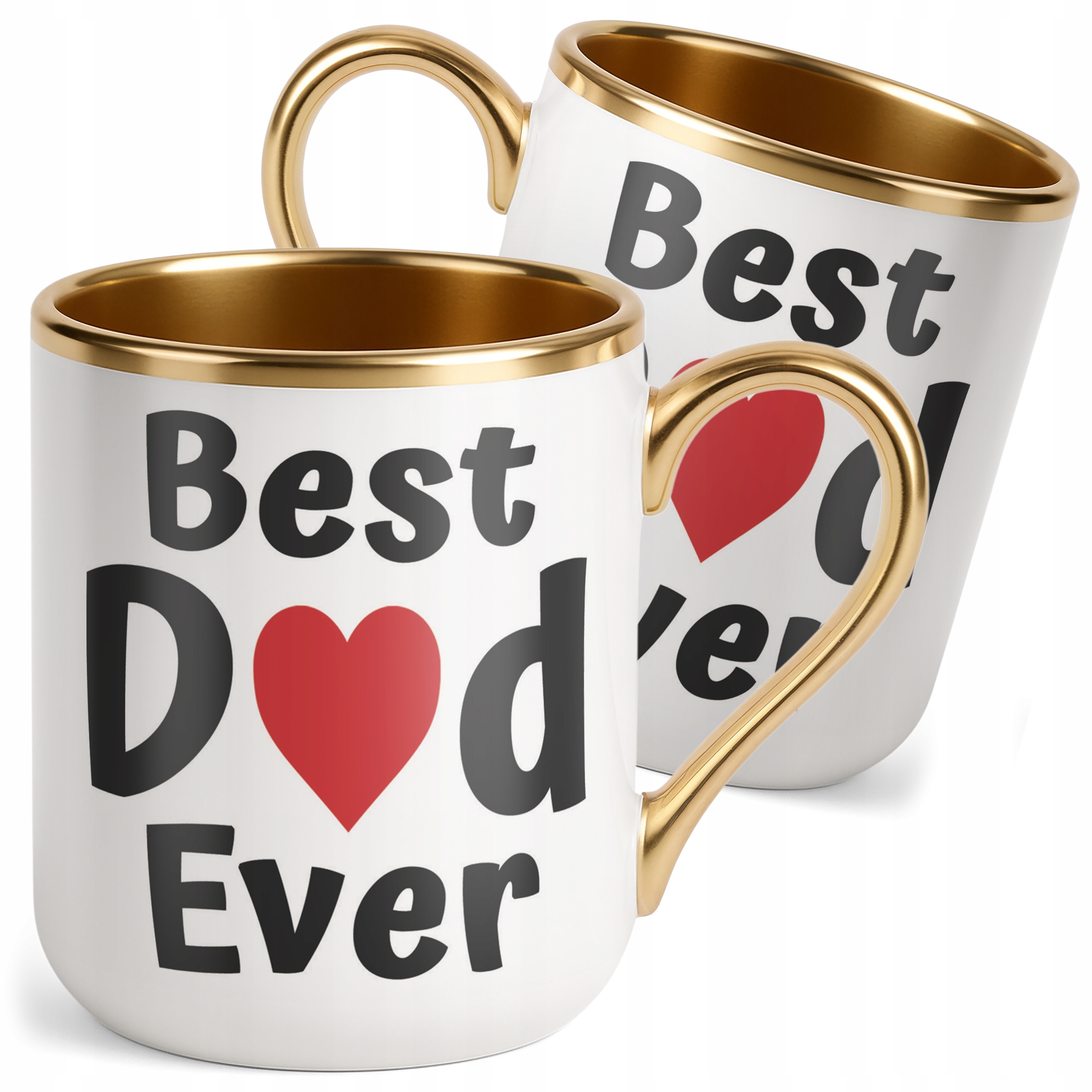 Kubek Premium Złoty Dzień Ojca Best Dad Ever Upominek Dla Taty
