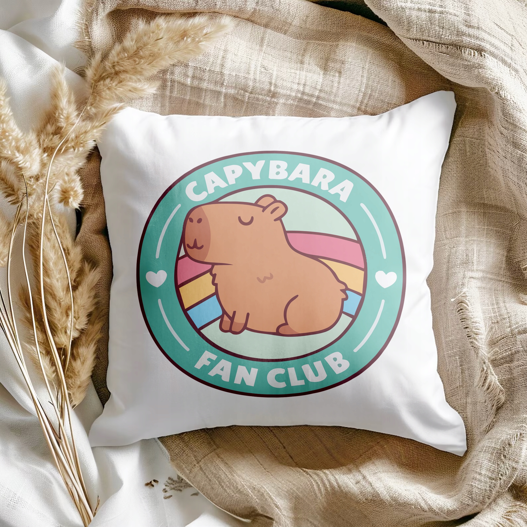 Poduszka 38x38cm Kapibara Capybara Zwierzak Dla Dzieci Prezent