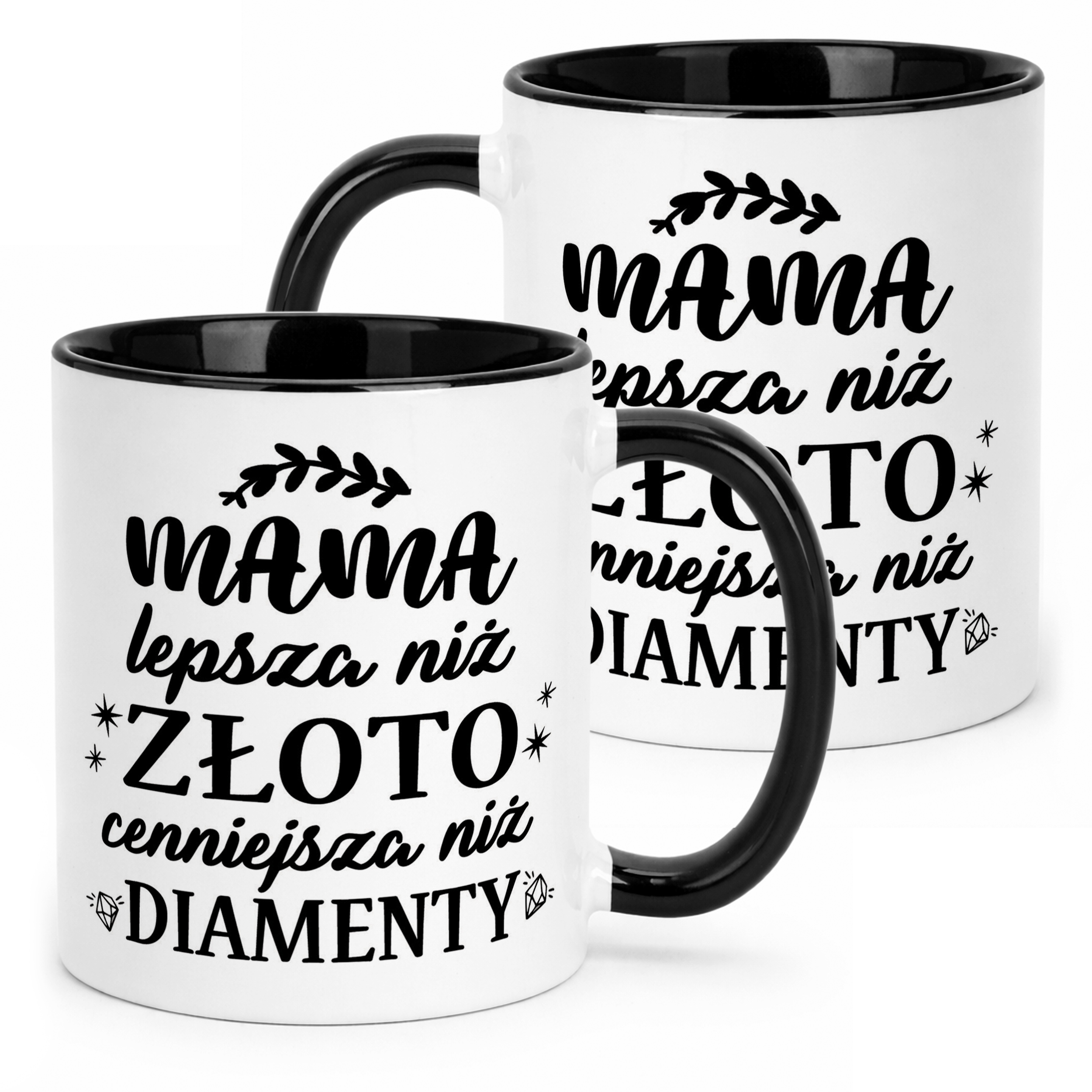 Kubek Czarny Dzień Matki Dla Mamy Prezent Lepsza Niż Złoto