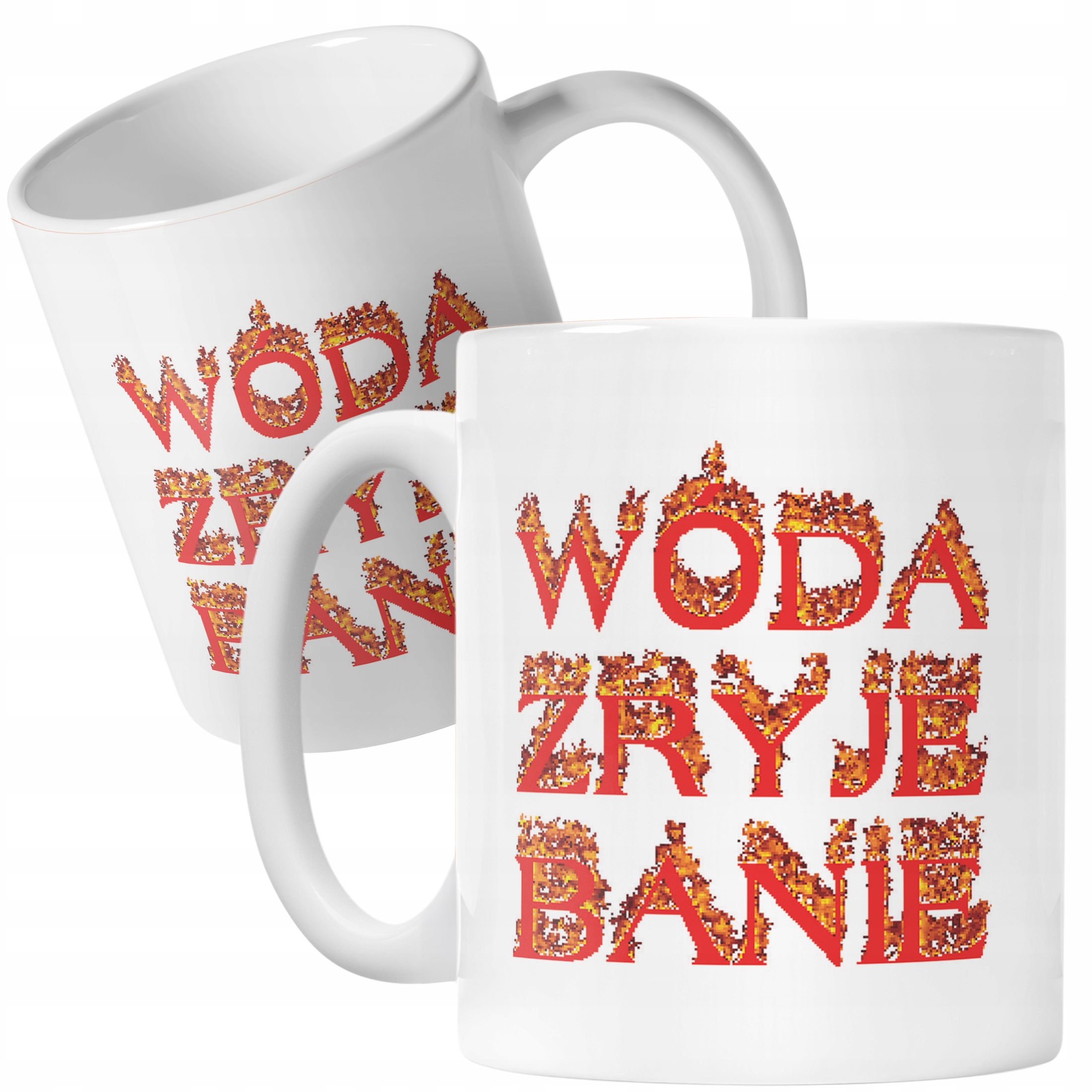 Kubek ceramiczny Wóda Zryje Banie Memy Zabawne Prezent