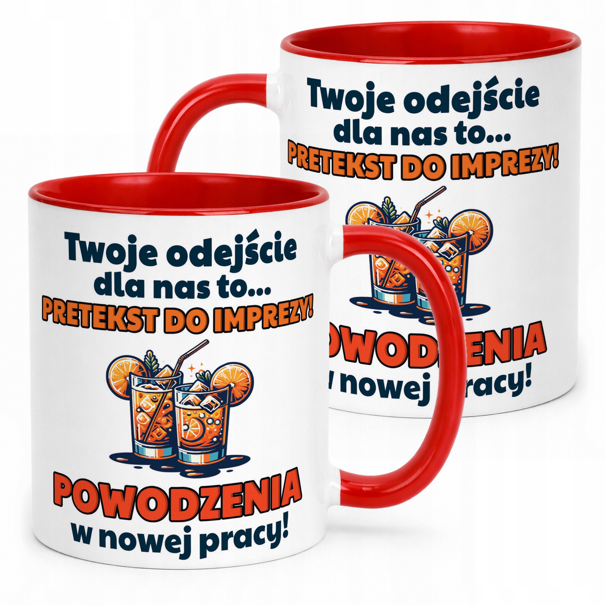 Kubek Czerwony Pożeganie Odejście z Pracy Dla Kolegi Koleżanki Prezent