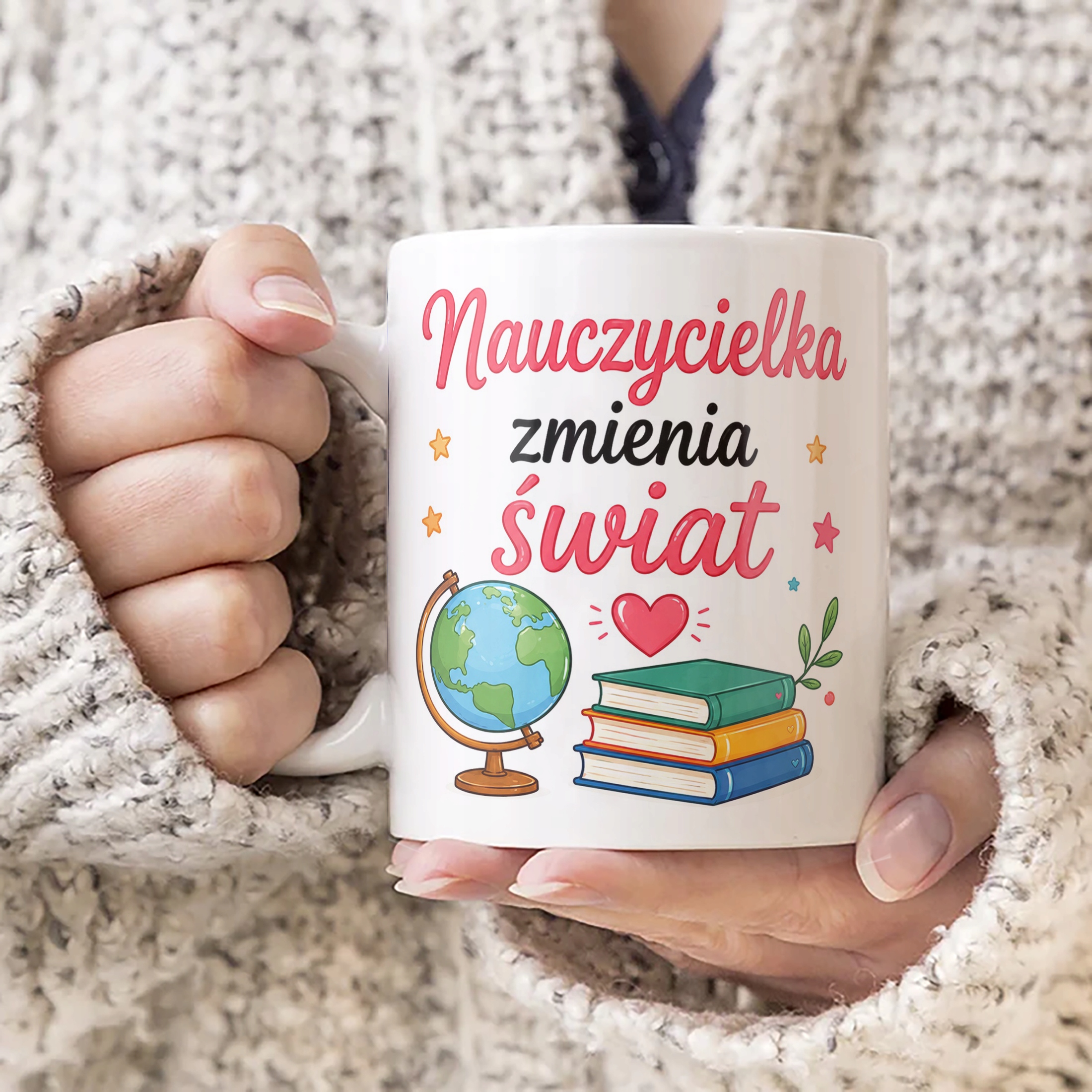 Kubek Dzień Nauczyciela Zakończenie Roku Dla Nauczycielki Prezent Upominek