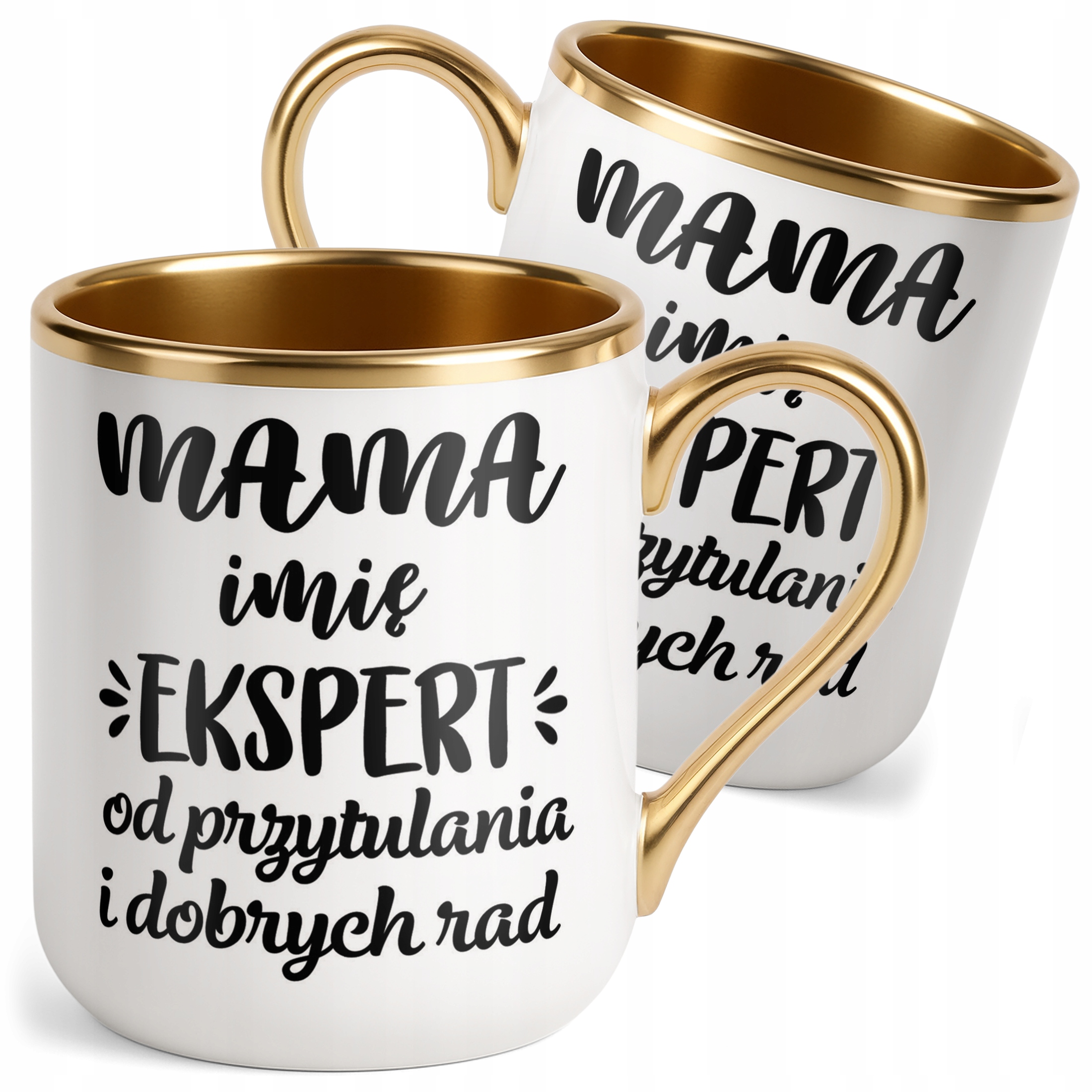 Kubek Premium Złoty Personalizowany Dzień Matki Dla Mamy Prezent Upominek
