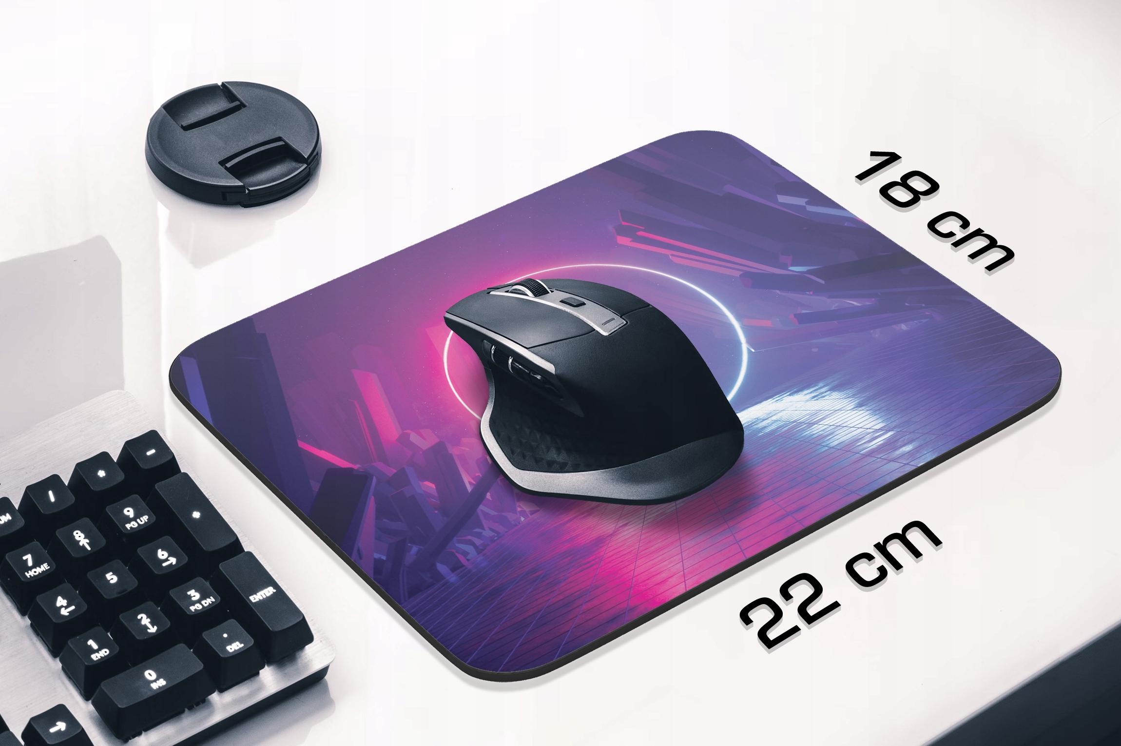 Podkładka pod mysz 22×18 cm Pierścień Kolorowa Ring dla gracza