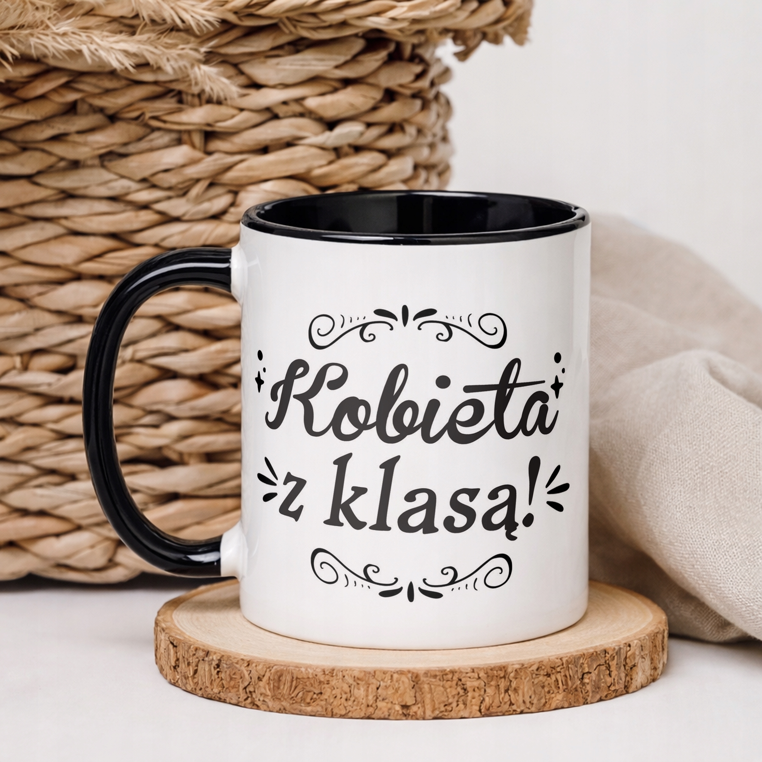 Kubek Czarny Dzień Kobiet Dla Kobiety Dziewczyny Prezent Upominek