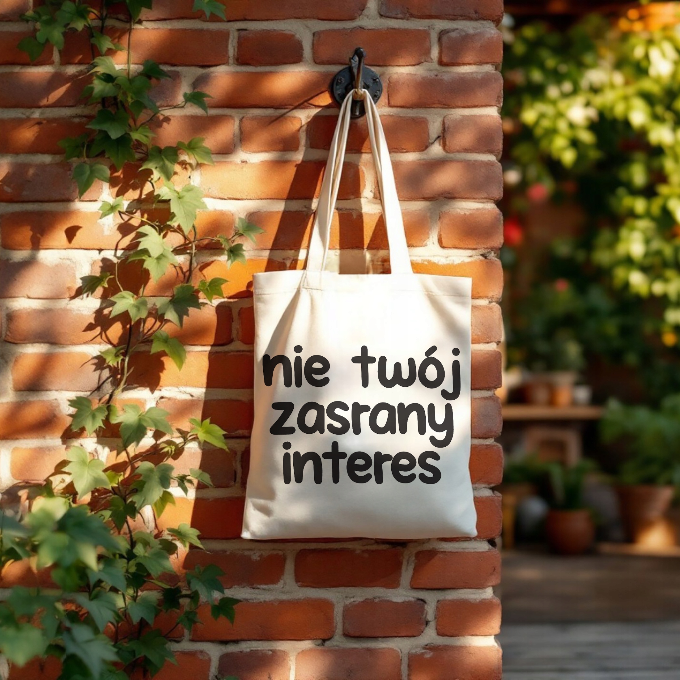 Torba bawełniana na zakupy Nie Twój Zas**ny Interes Zabawny Prezent