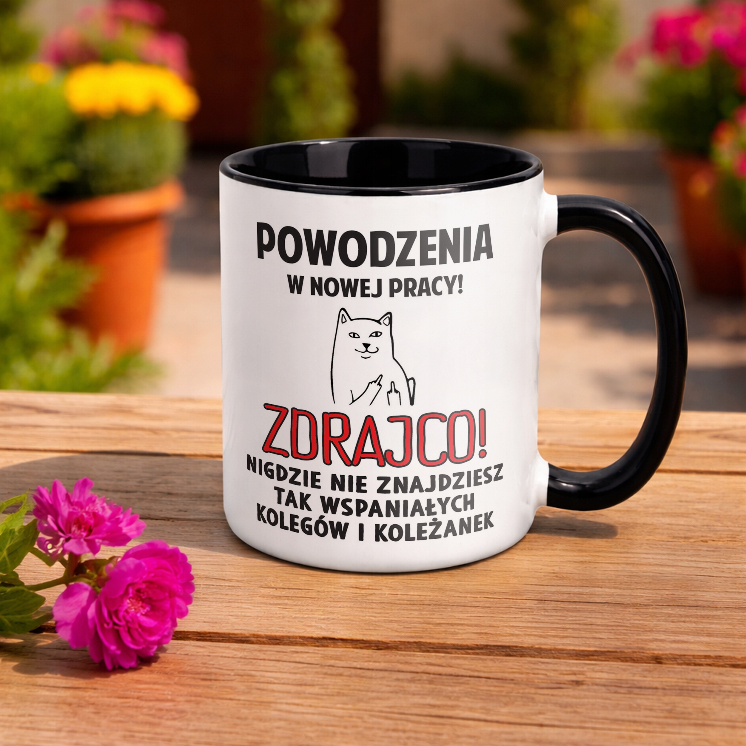Kubek Czarny Na Pożegnanie Odejście z Pracy Zabawny Prezent