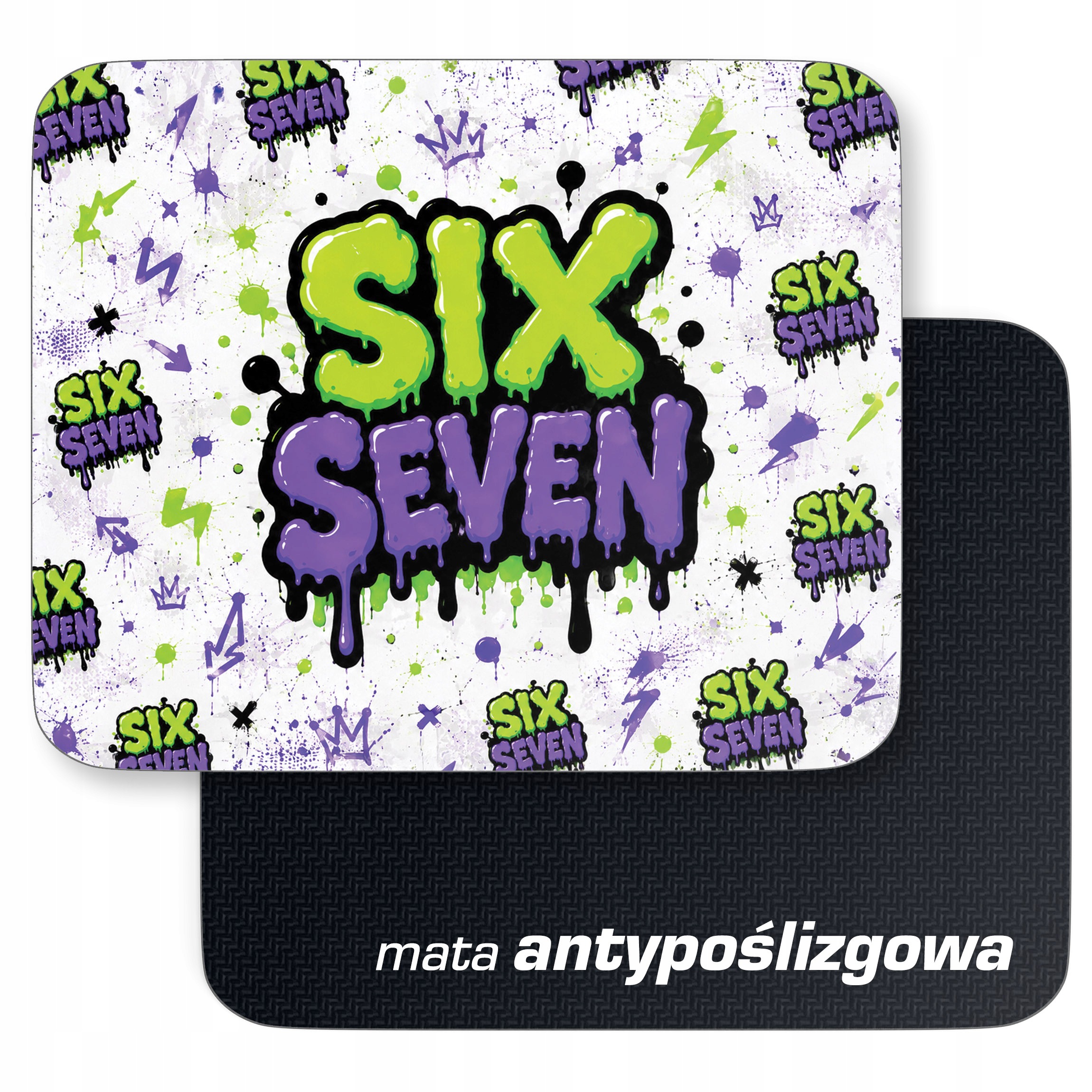 Podkładka pod mysz z nadrukiem 67 Six Seven dla graczy