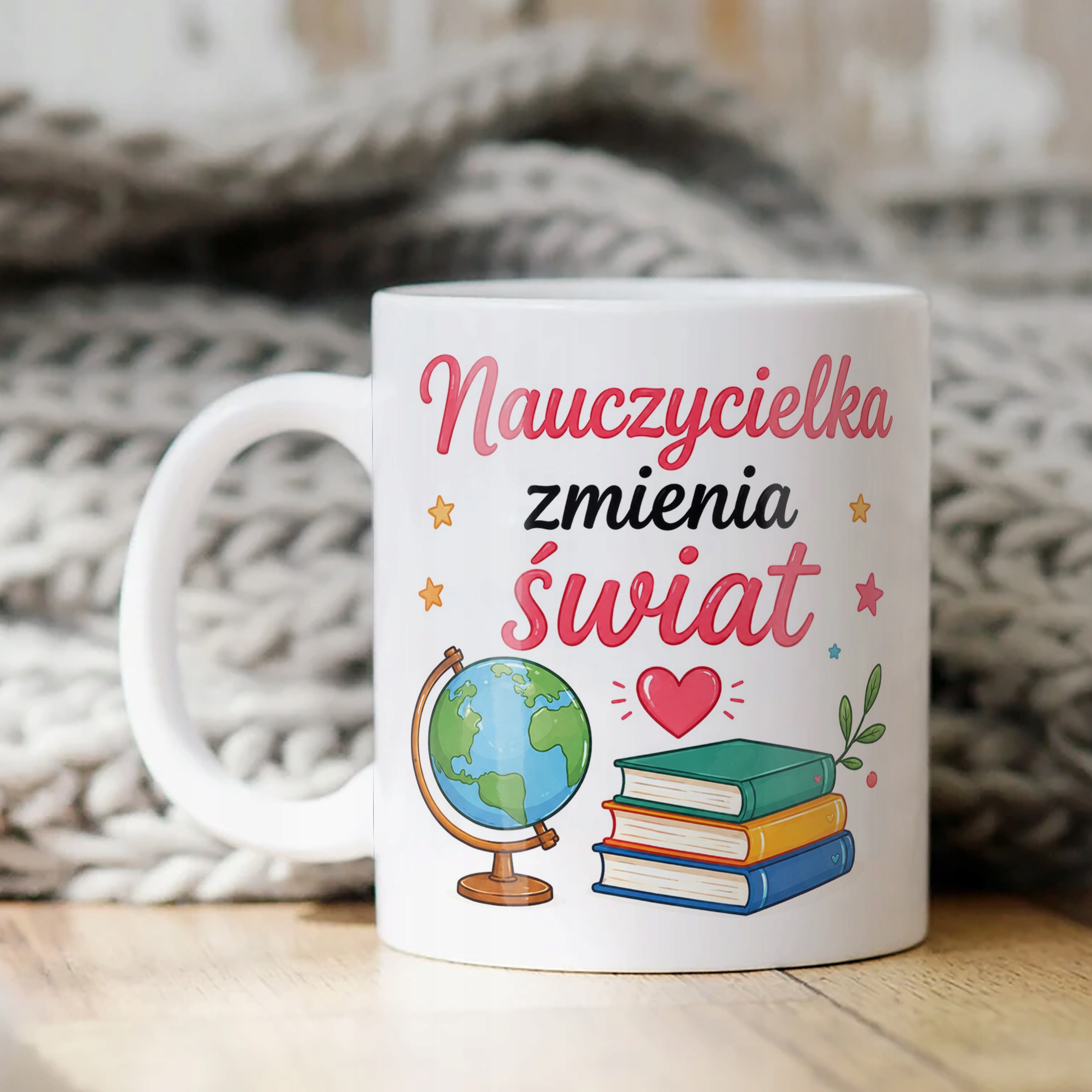Kubek Dzień Nauczyciela Zakończenie Roku Dla Nauczycielki Prezent Upominek