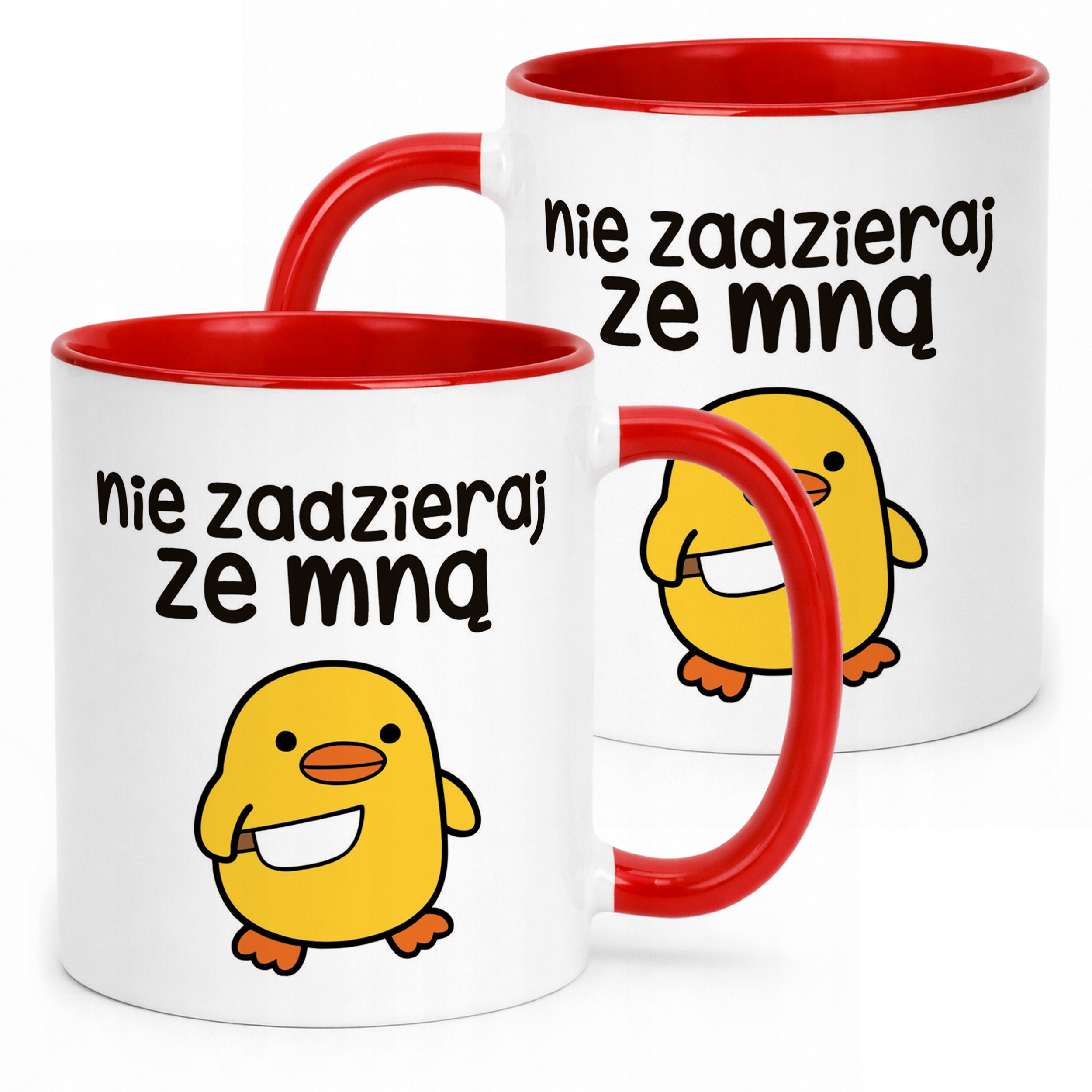 Kubek Czerwony Nie Zadzieraj Ze Mną Śmieszny Zabawny Prezent