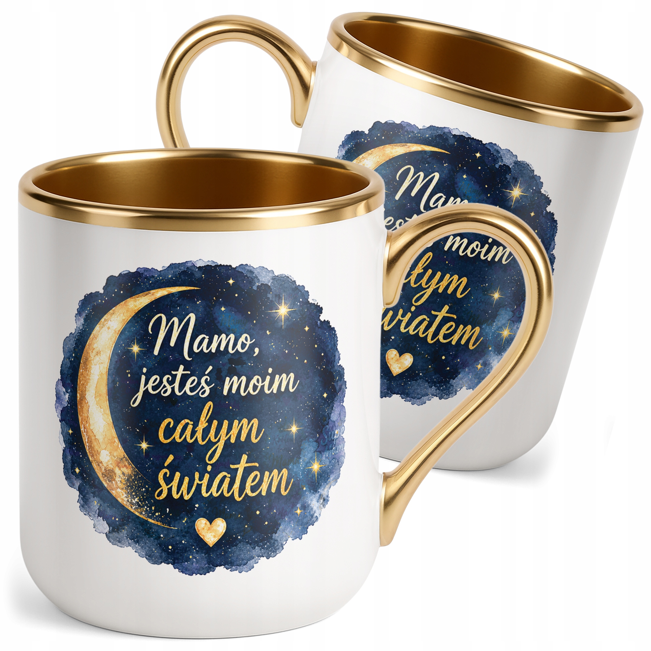 Prezent na Dzień Matki kubek premium złoty dla mamy uniwersalny prezent
