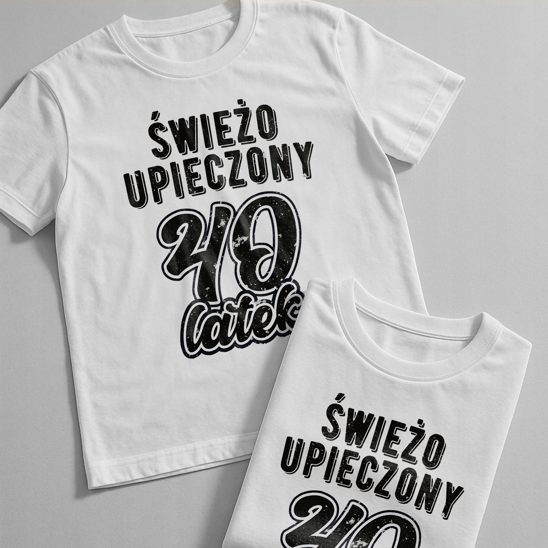Koszulka biała męska Świeżo Upieczony 40 Urodziny Prezent