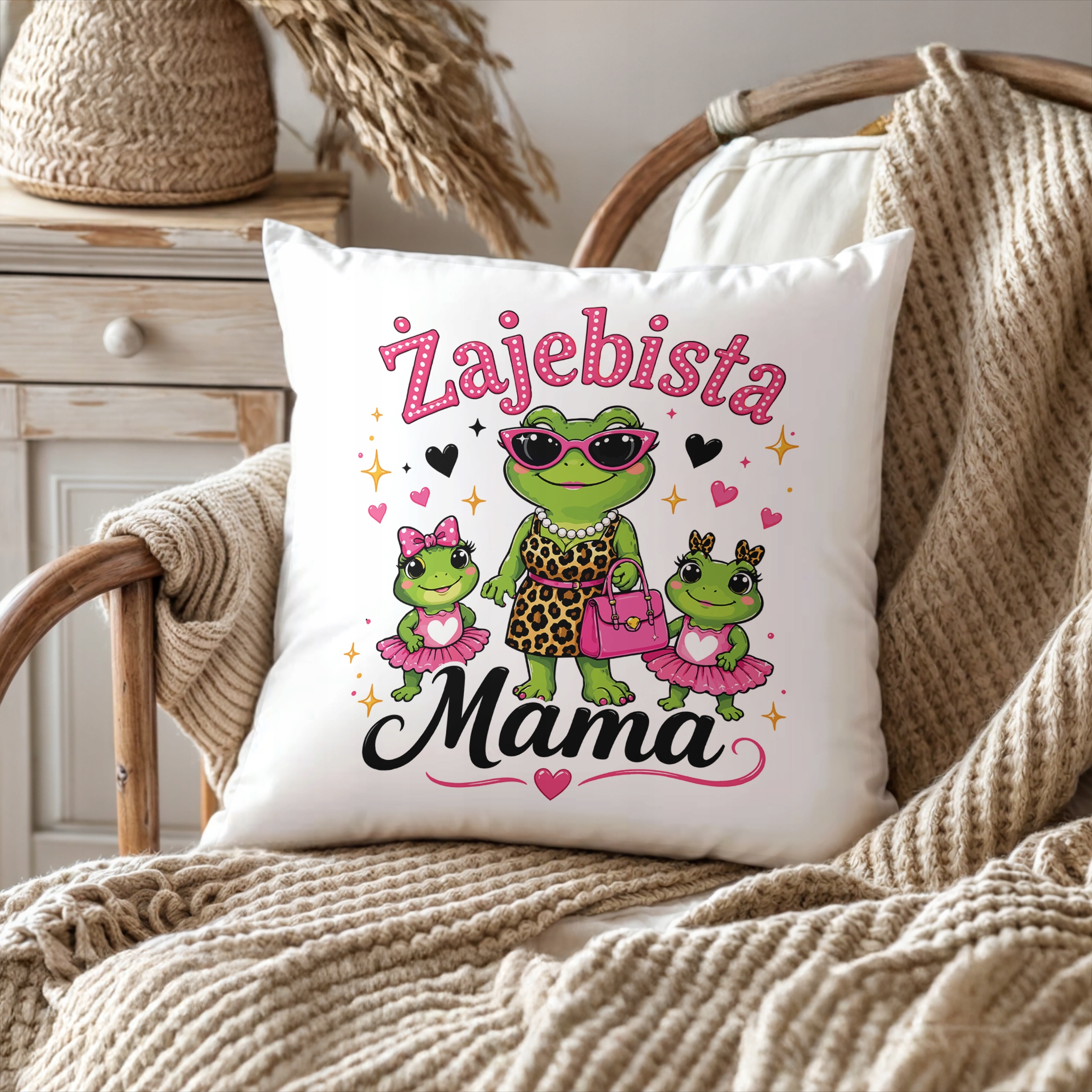 Poduszka dla mamy 38x38cm prezent na Dzień Matki miły upominek dla mamy