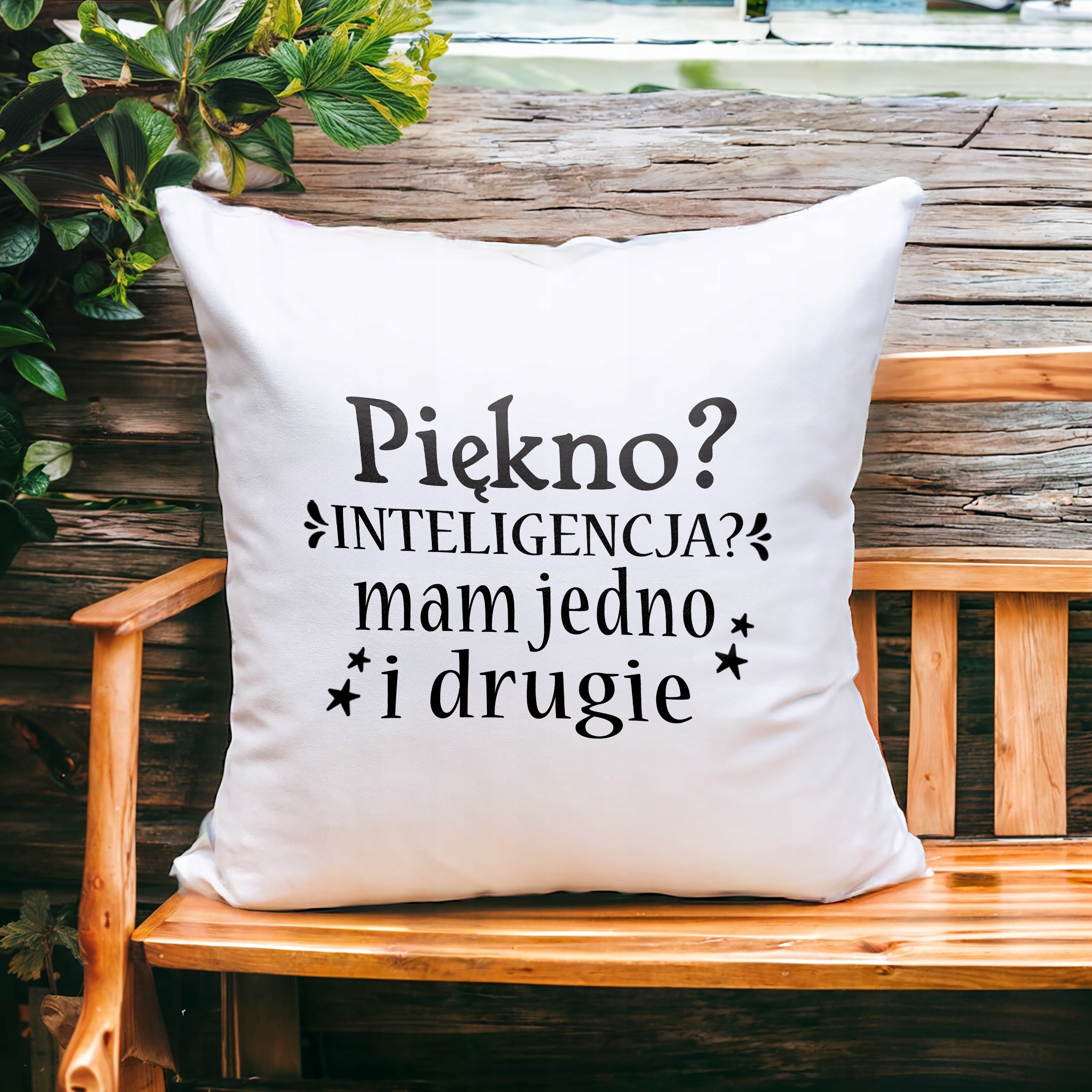 Poduszka 38x38cm Dzień Kobiet Prezent Dla Kobiety Piękno Inteligencja
