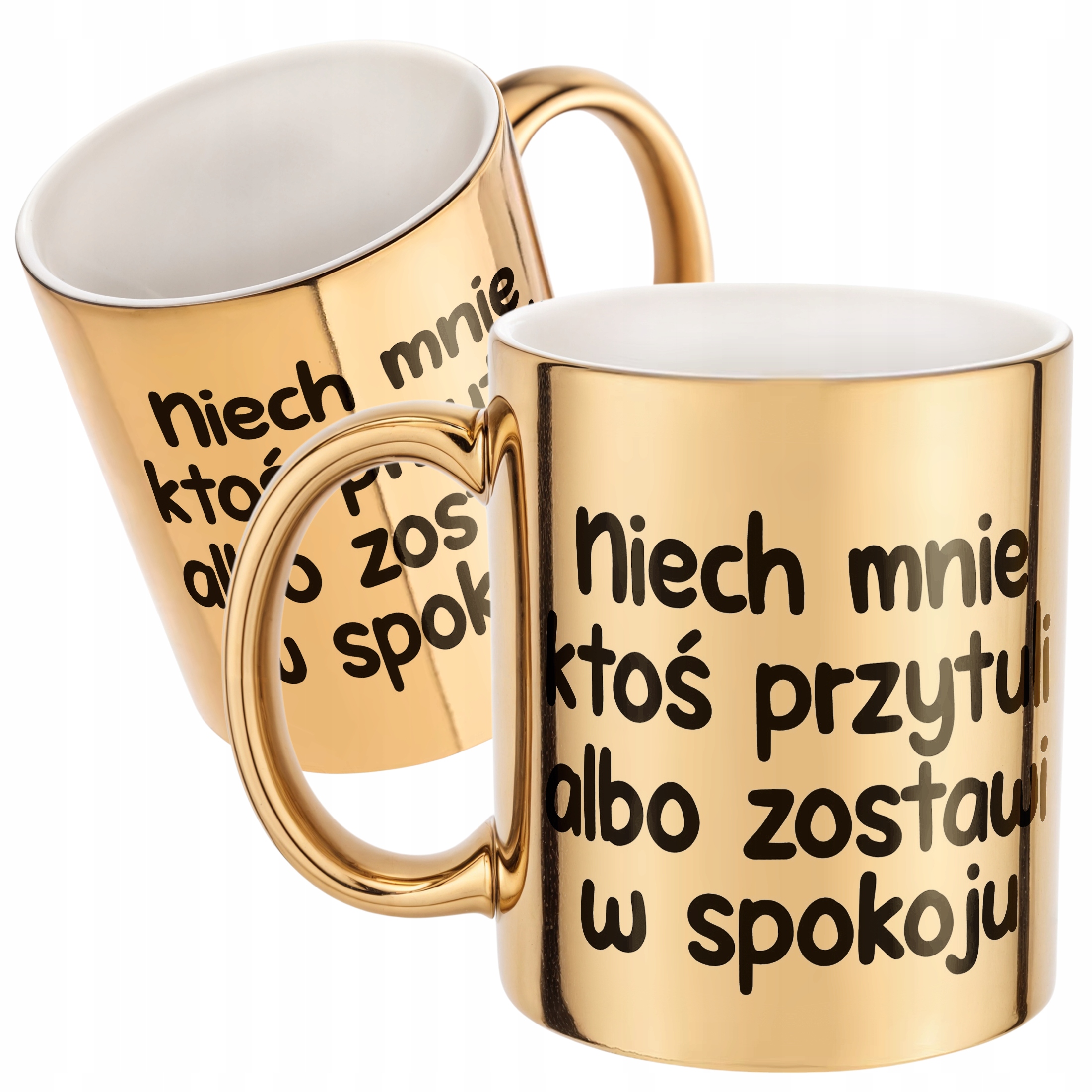 Złoty Kubek Niech Mnie Ktoś Przytuli Śmieszny Zabawny Prezent