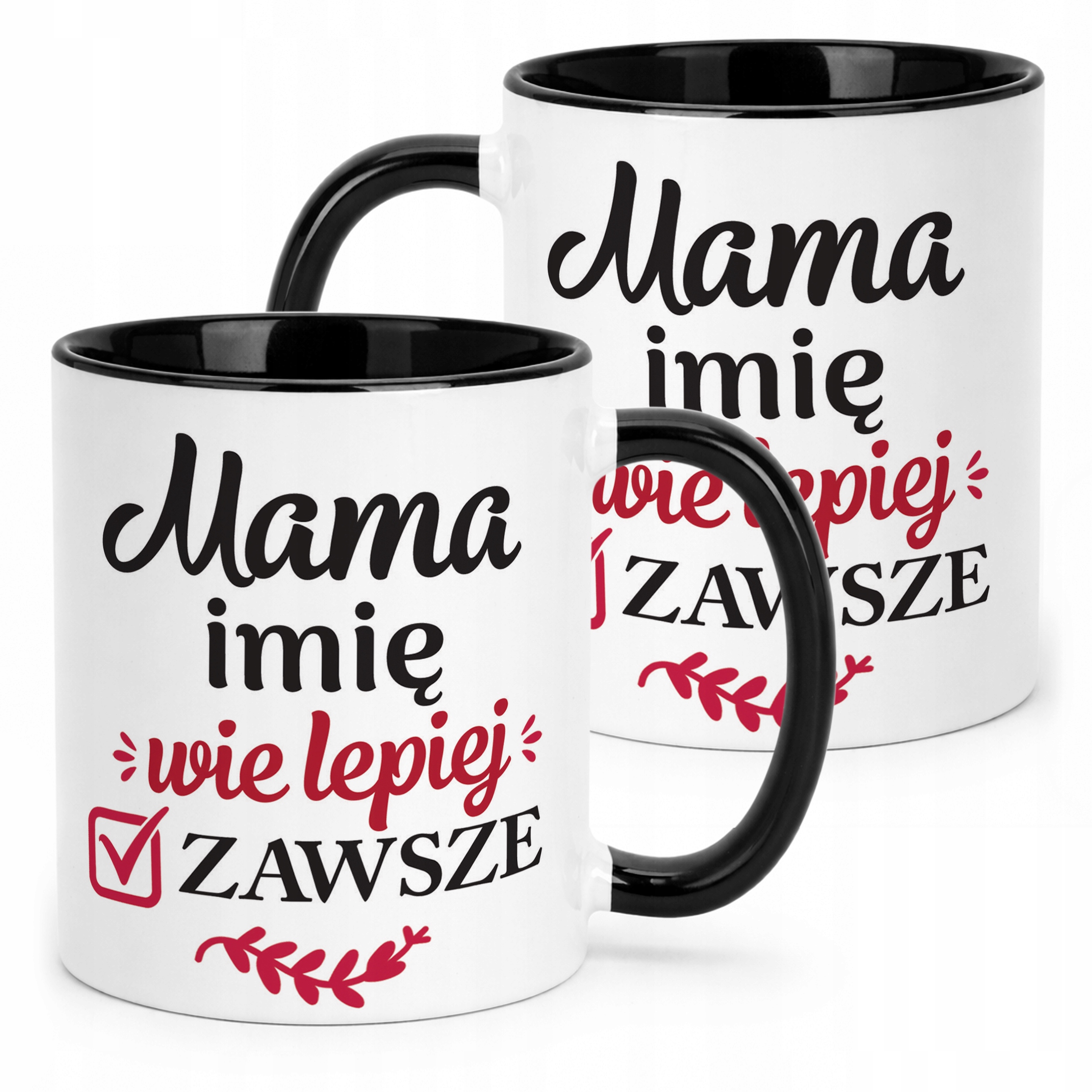 Kubek Czarny Personalizowany Dzień Matki Dla Mamy Prezent Upominek
