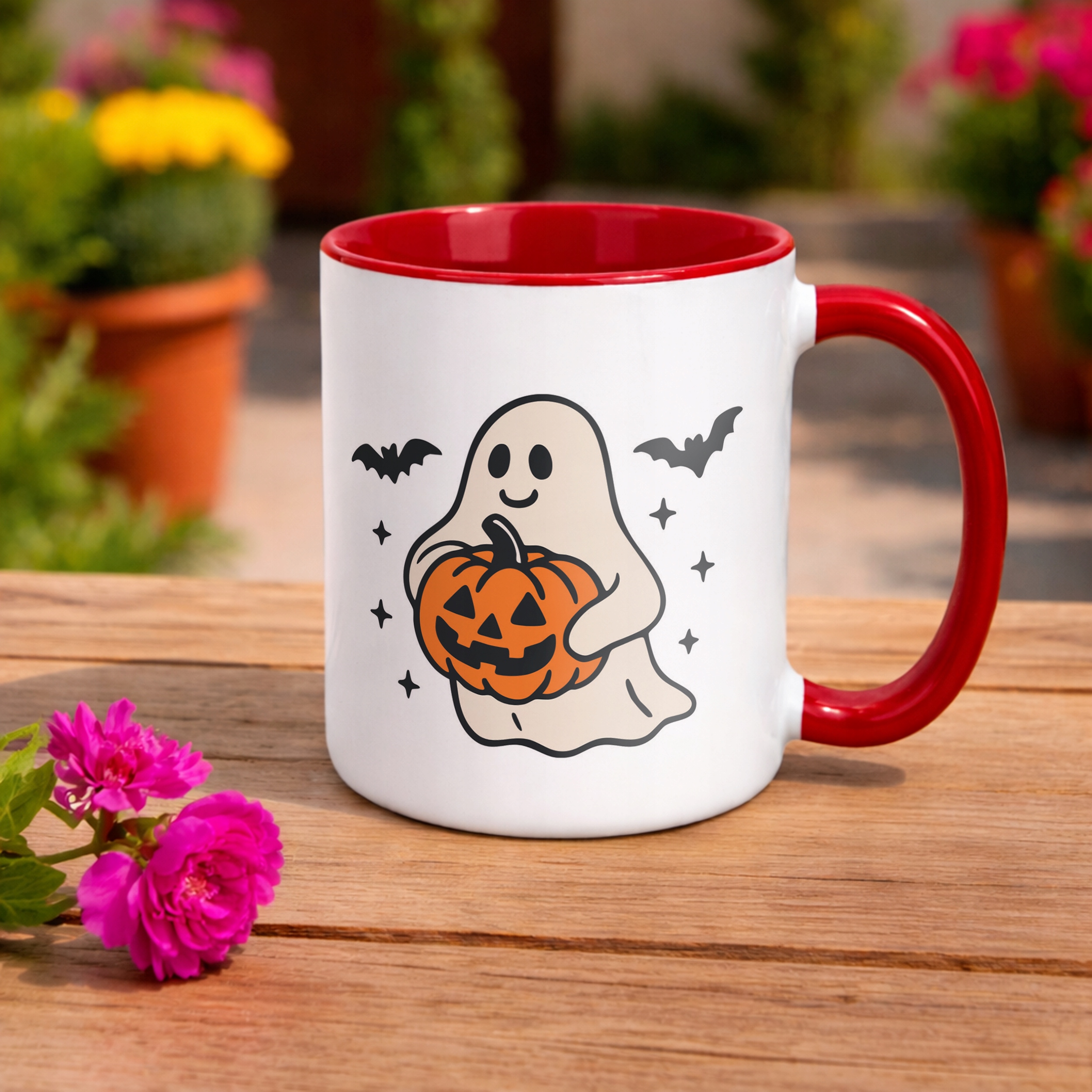Kubek ceramiczny Halloween Jesień Dynia Duch Prezent Upominek