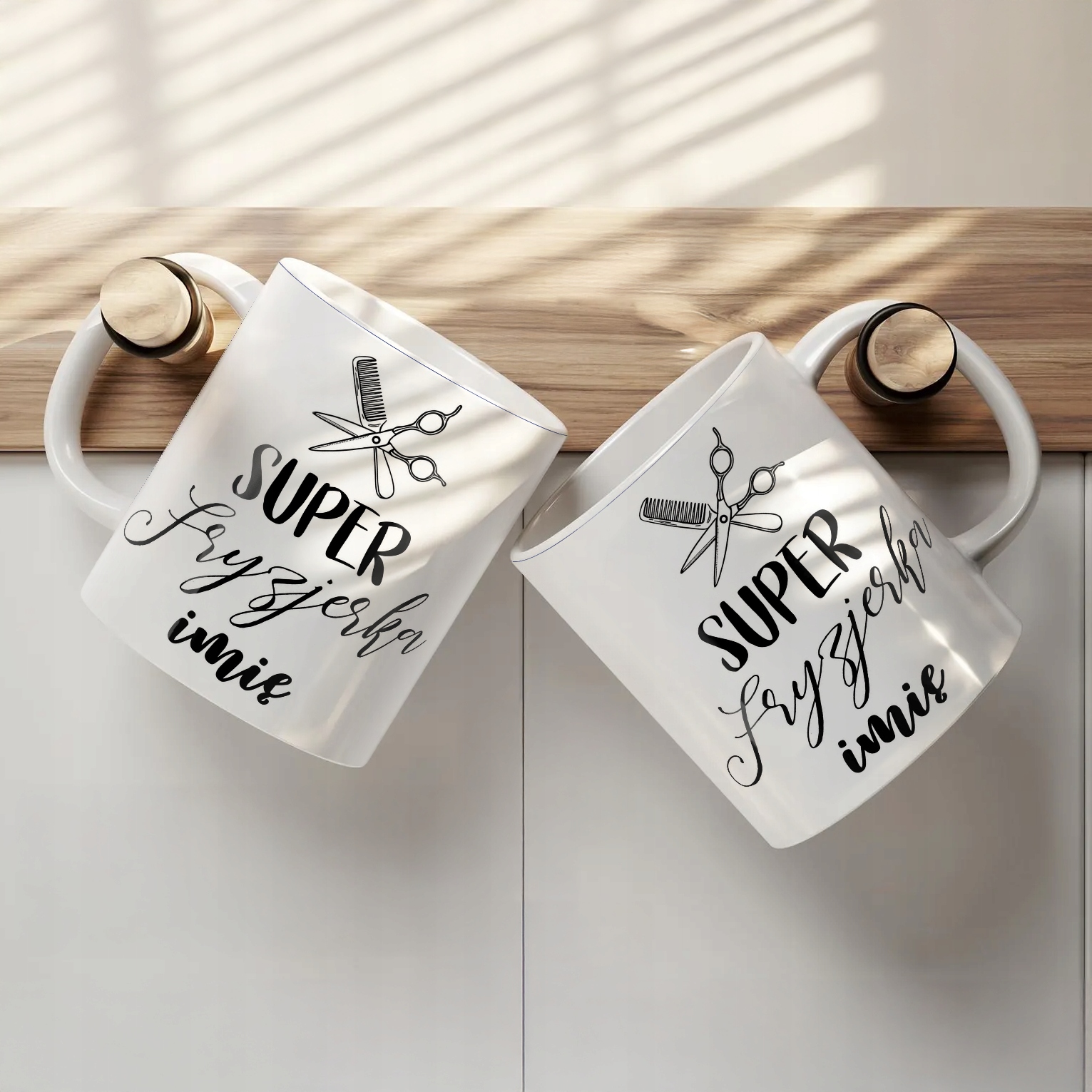 Kubek Ceramiczny Personalizowany Super Fryzjerka Dla Fryzjerki Prezent