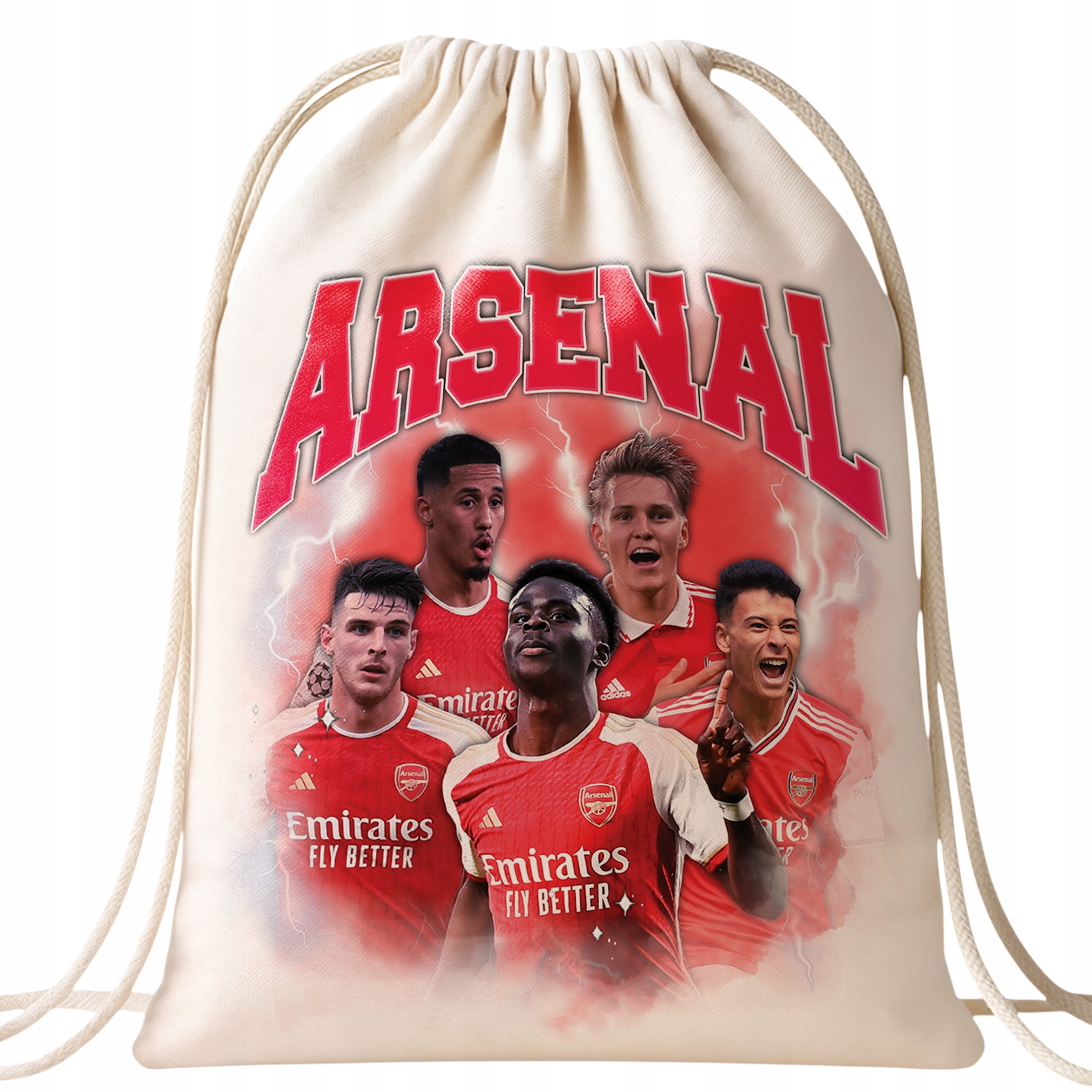 Zestaw Kubek + Plecak Arsenal Saka Odegaard Rice Saliba