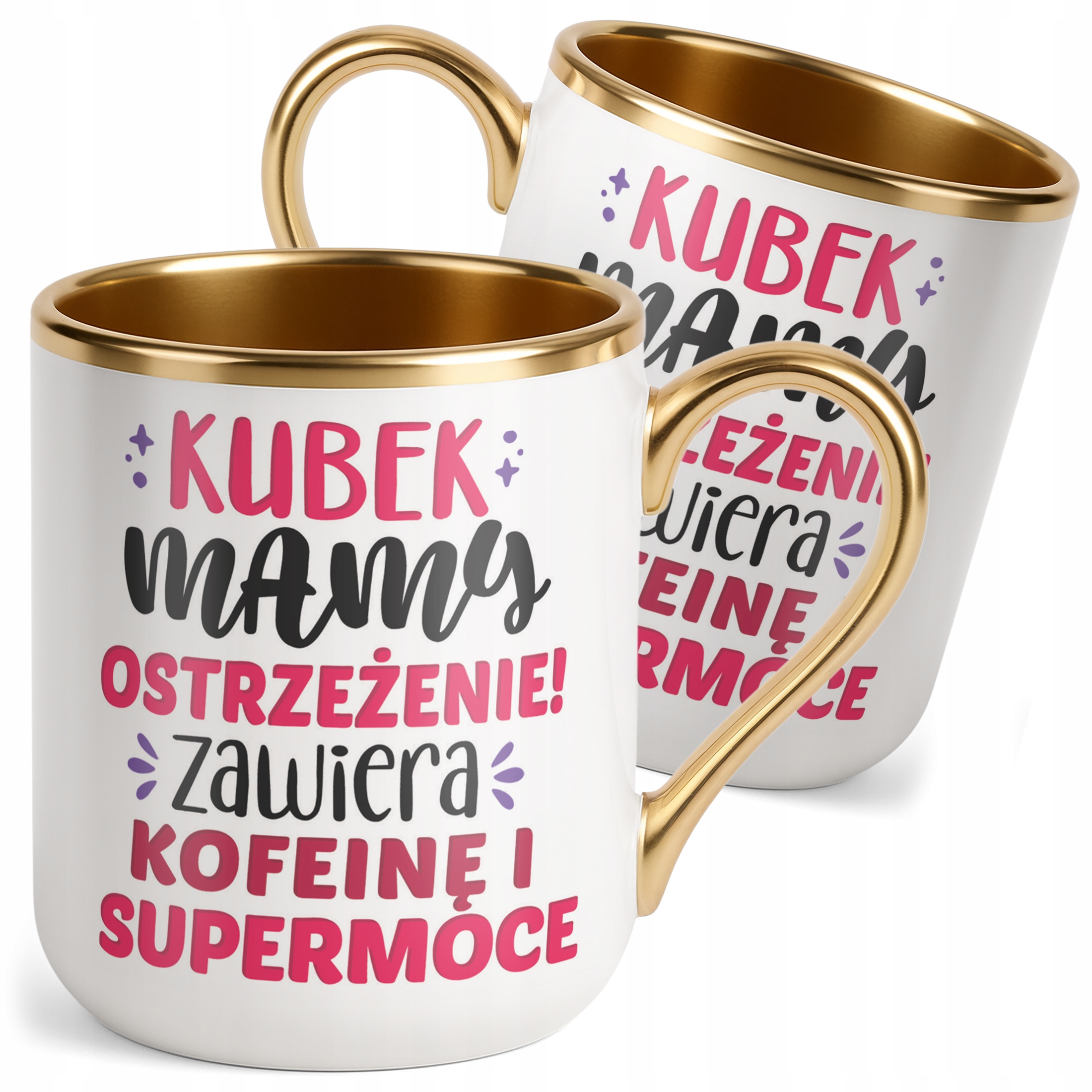 Kubek Premium Złoty Dzień Matki Dla Mamy Prezent Kubek Mamy Ostrzeżenie