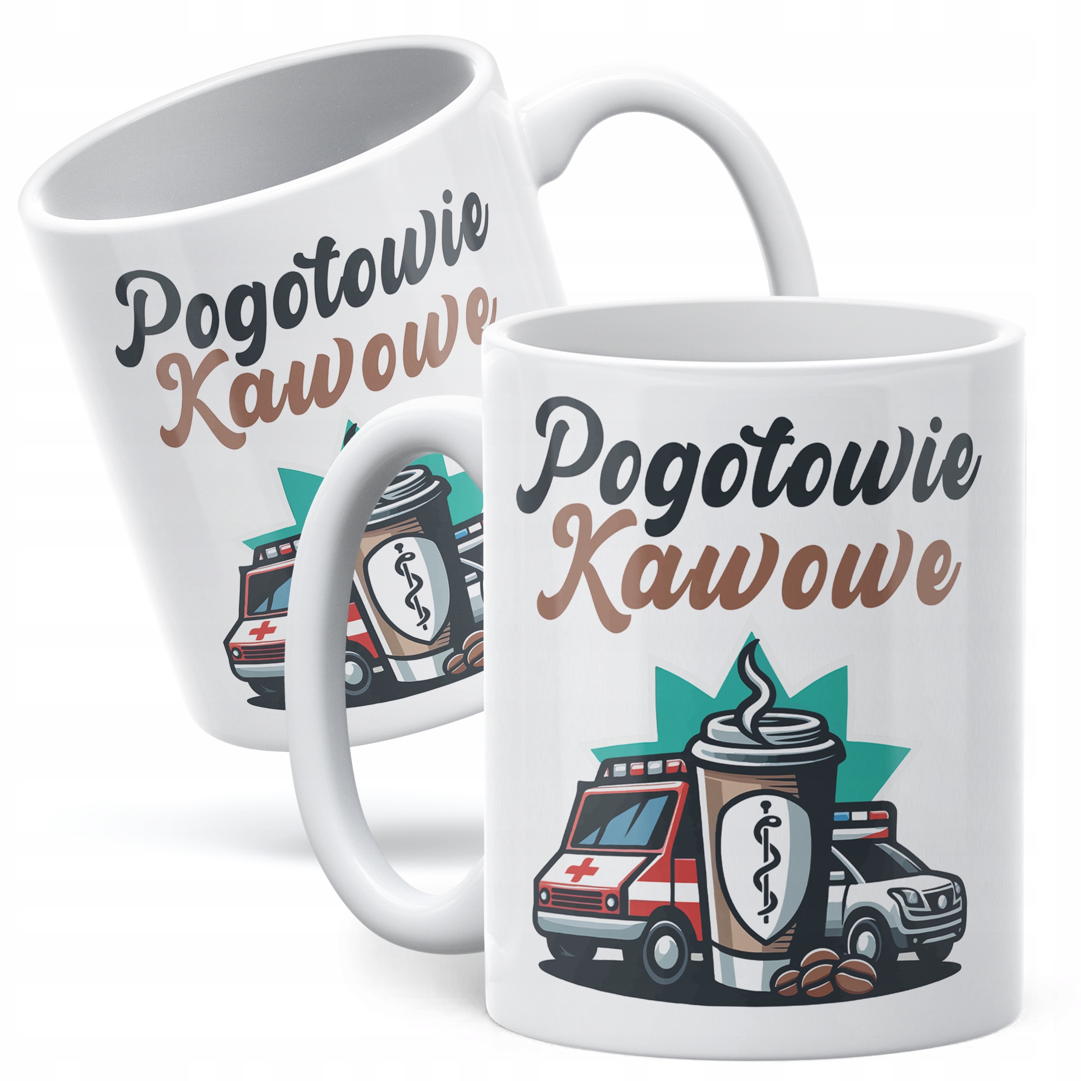 Kubek ceramiczny Pogotowie Kawowe Zabawny Prezent Kawa