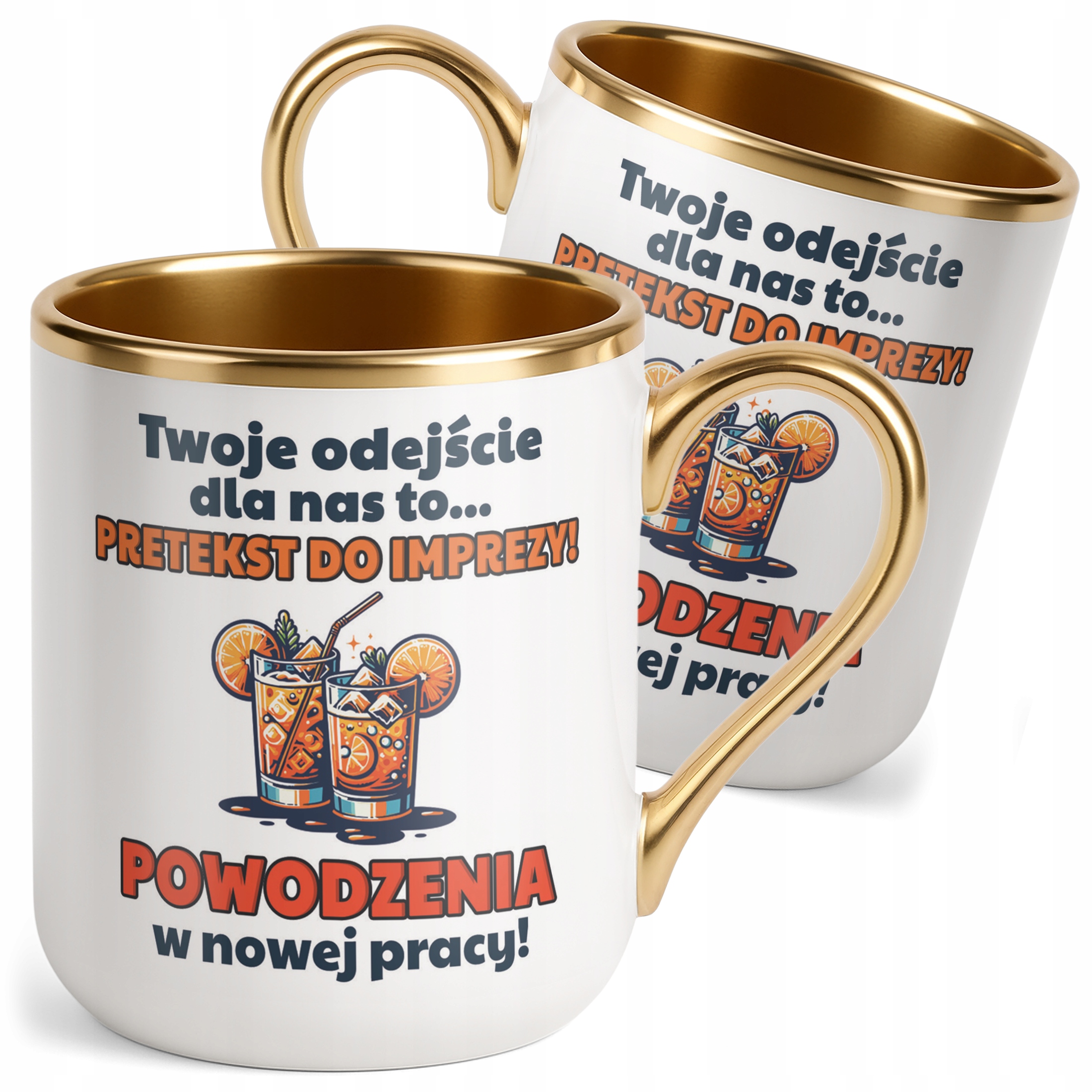 Kubek Premium Złoty Pożeganie Odejście z Pracy Prezent Upominek