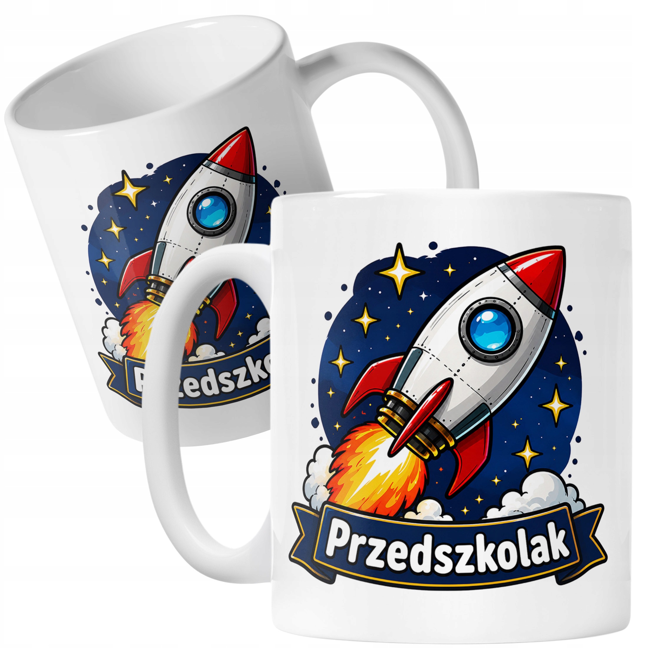 Biały Kubek z nadrukiem Przedszkolak Szkoła Dla Dzieci Prezent