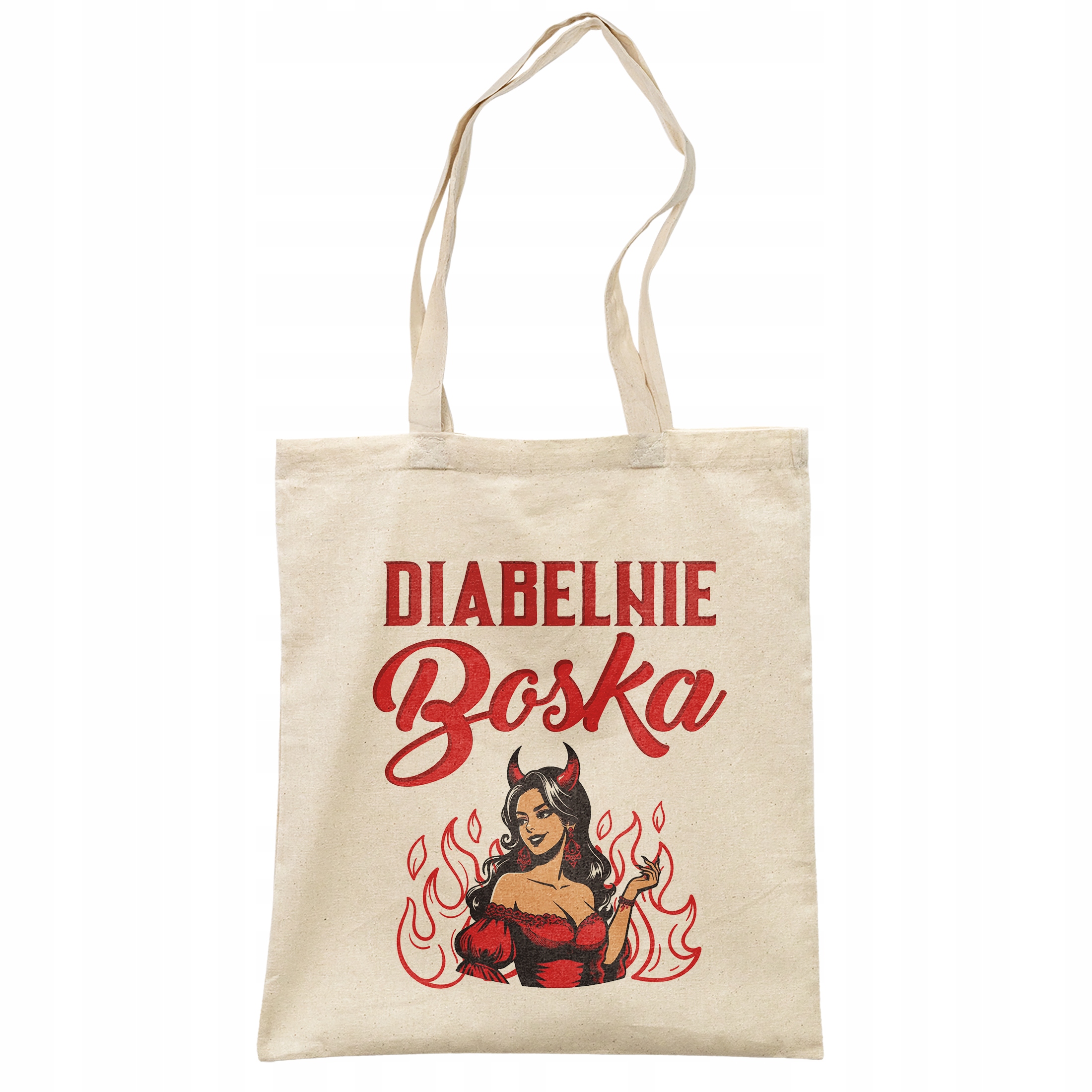 Torba bawełniana na zakupy prezent na Dzień Kobiet Diabelnie Boska