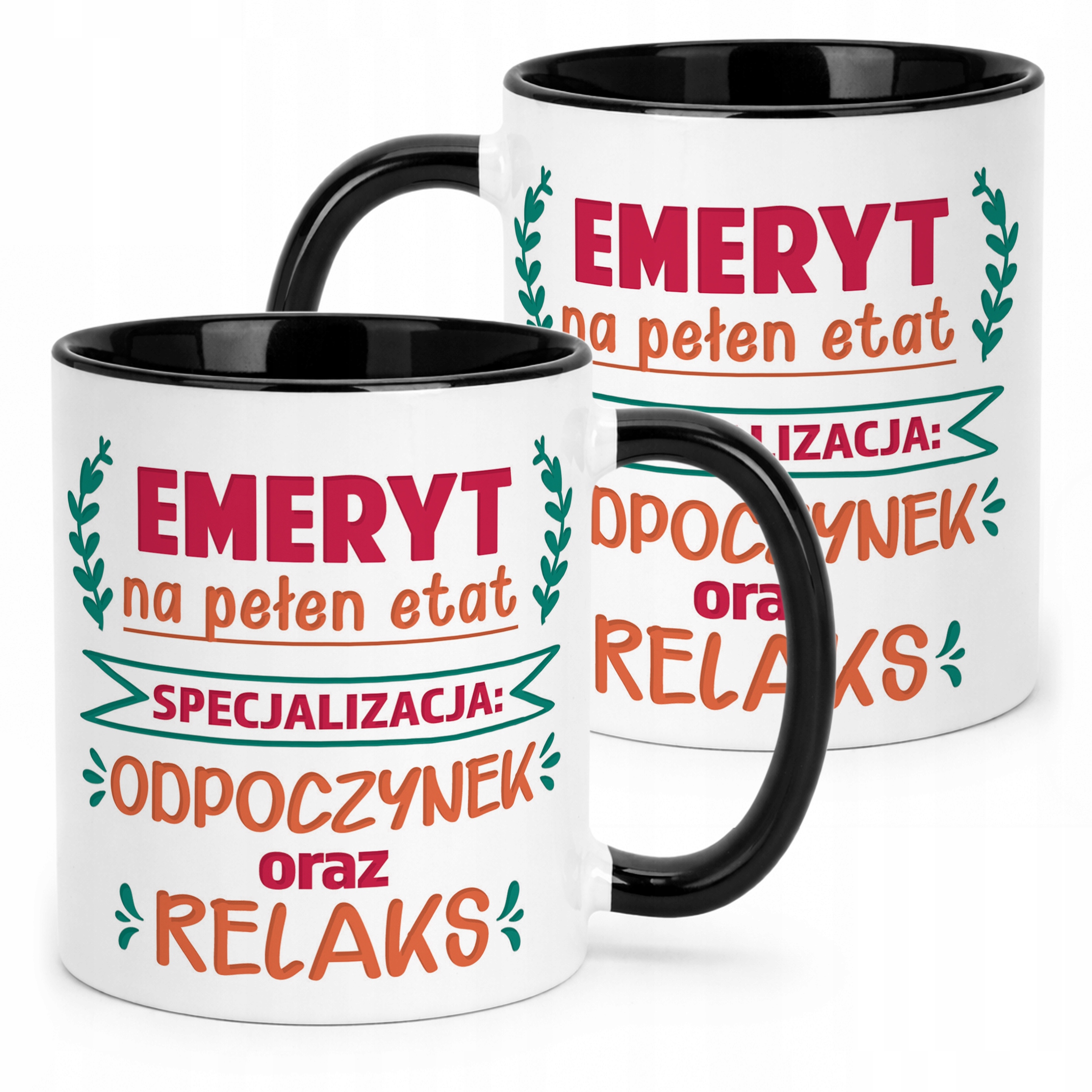 Kubek Czarny z okazji Emerytury Dla Emeryta Prezent Upominek