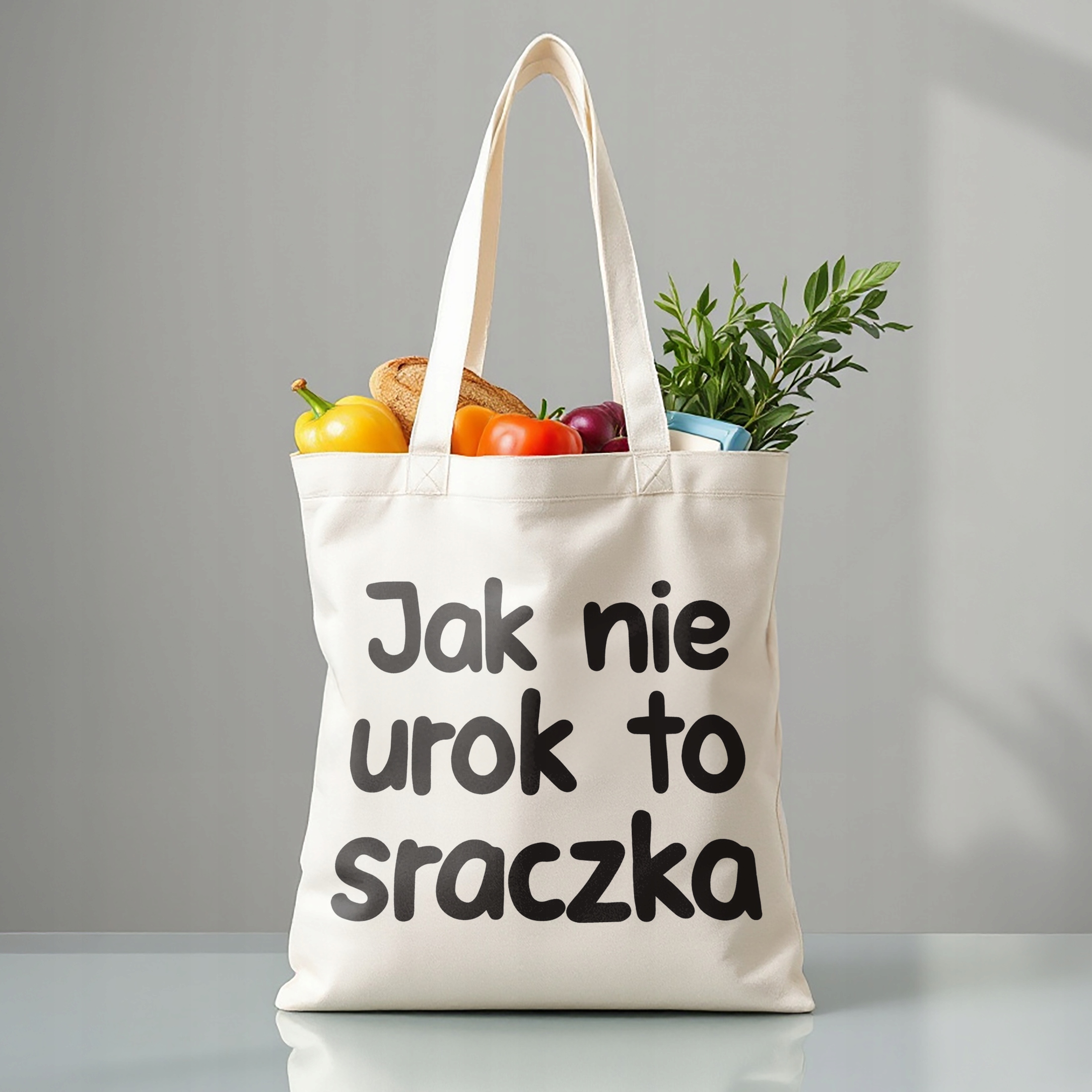 Torba bawełniana premium Jak Nie Urok To Sraczka Zabawny Prezent