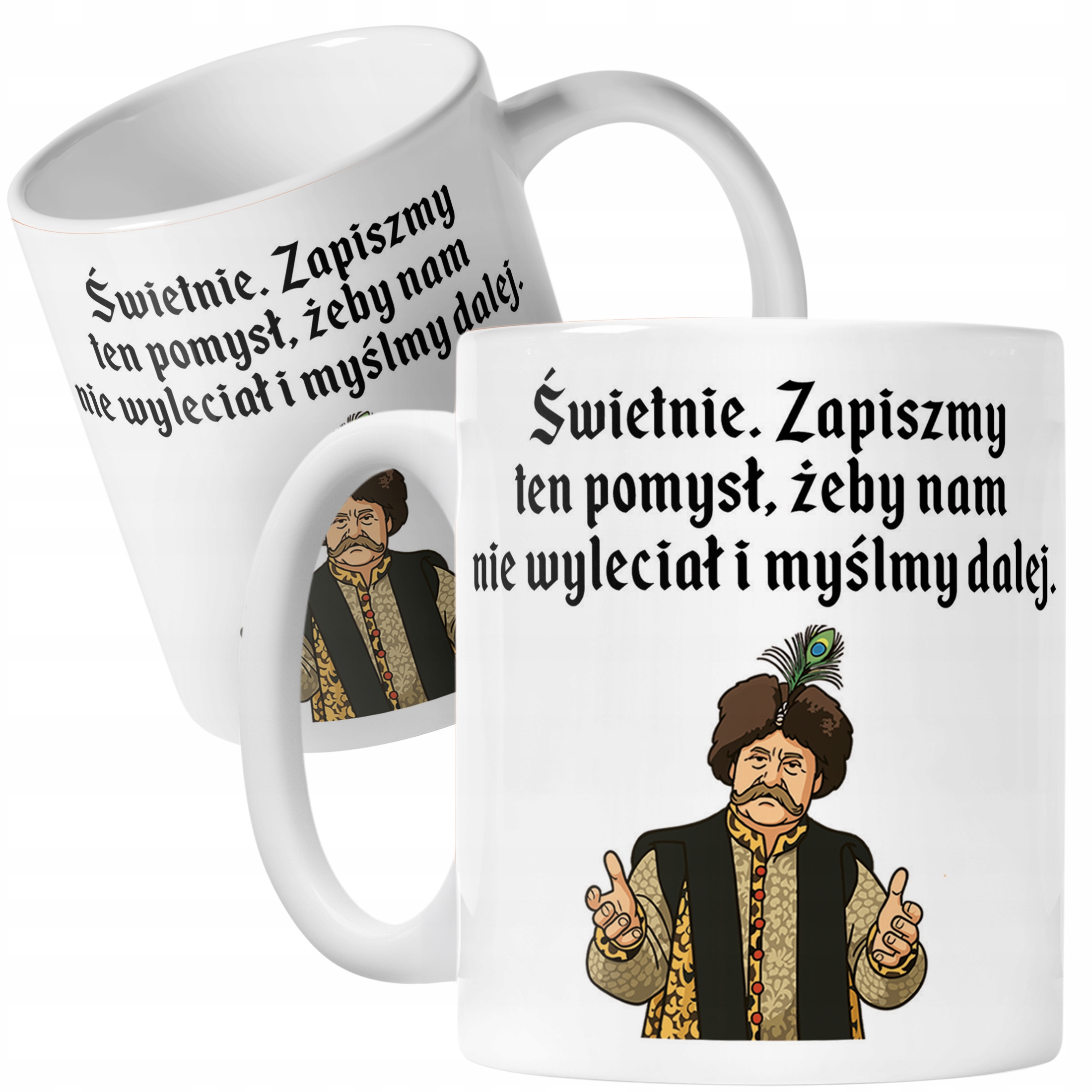 Kubek ceramiczny 1670 Zapiszmy Ten Pomysł I Myślmy Dalej Jan Paweł