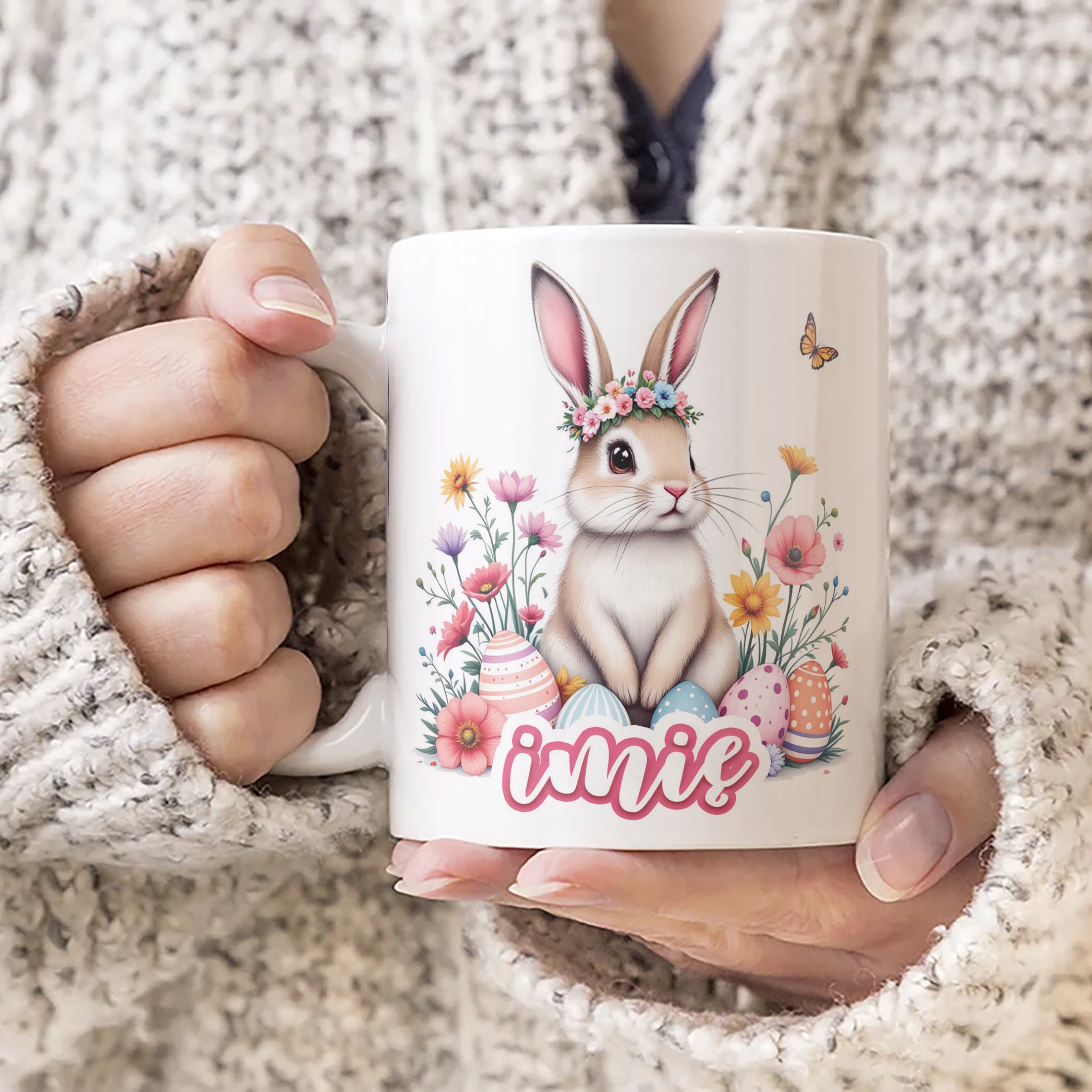 Kubek ceramiczny Wielkanocny Personalizowany Z okazji Świąt Wielkanocnych