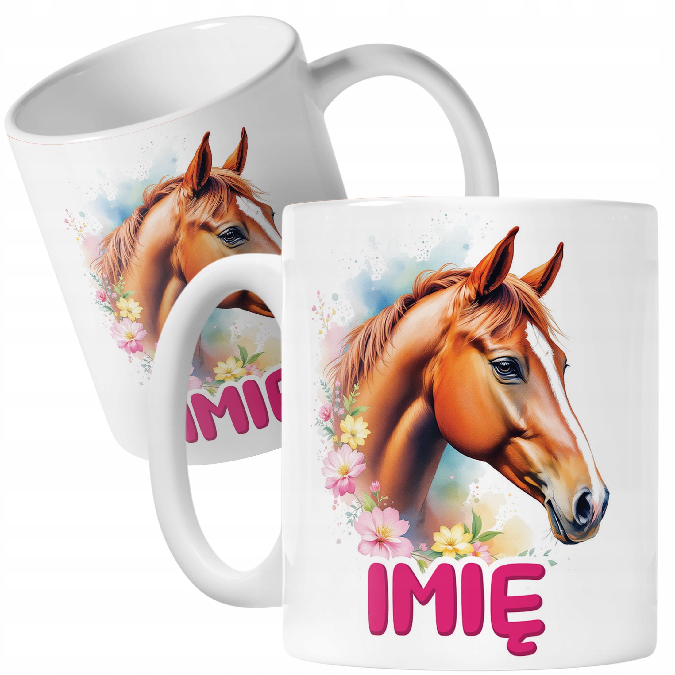 Kubek ceramiczny personalizowany Z Koniem Koń Słodki Dla Dzieci